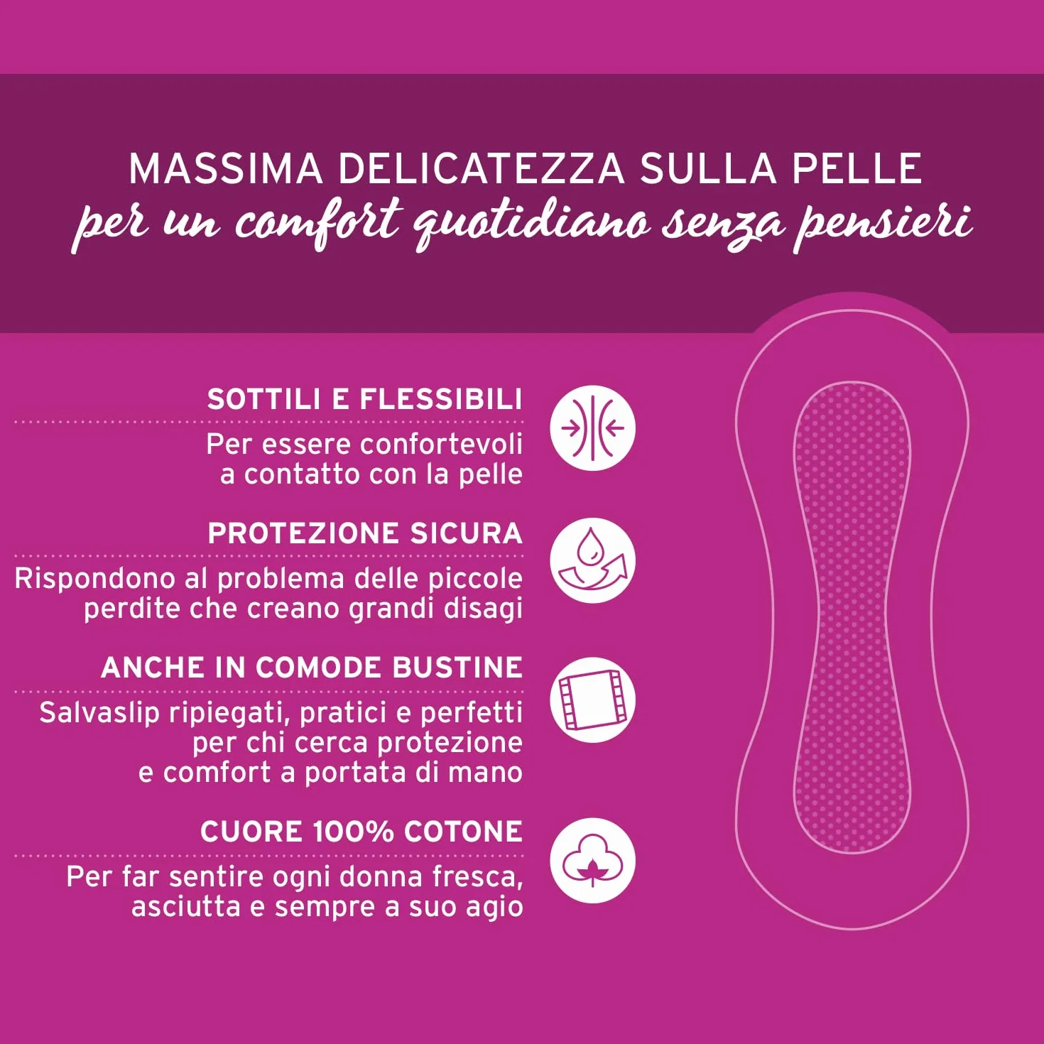 Presteril Lady Proteggislip Pocket Cotone 100% Biodegradabile 4 Confezioni 96 Unità