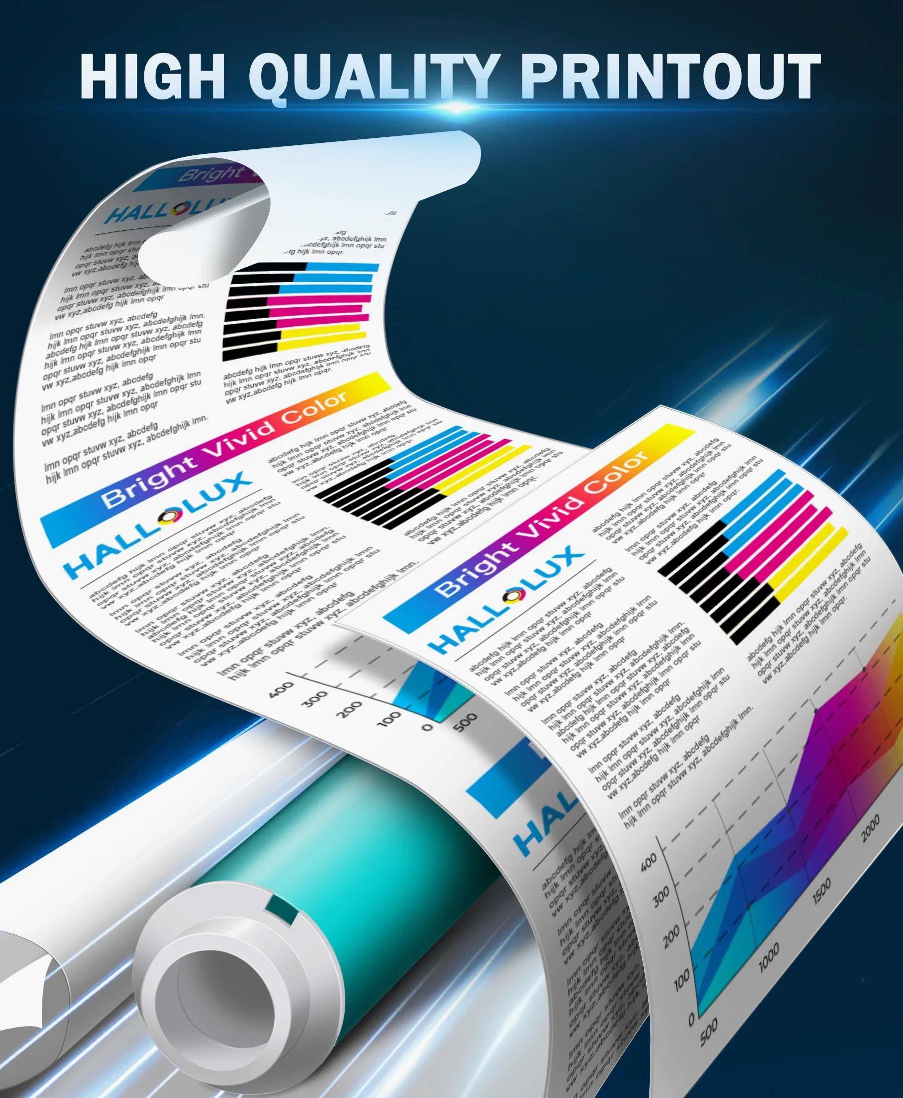 HALLOLUX TN423 TN-423 Toner Compatibile per Brother TN-423 Toner Multipack TN421 TN-421 per Brother MFC-L8690CDW HL-L8260CDW DCP-L8410CDW HL-L8360CDW (Nero Ciano Magenta Giallo, 4-Pack)