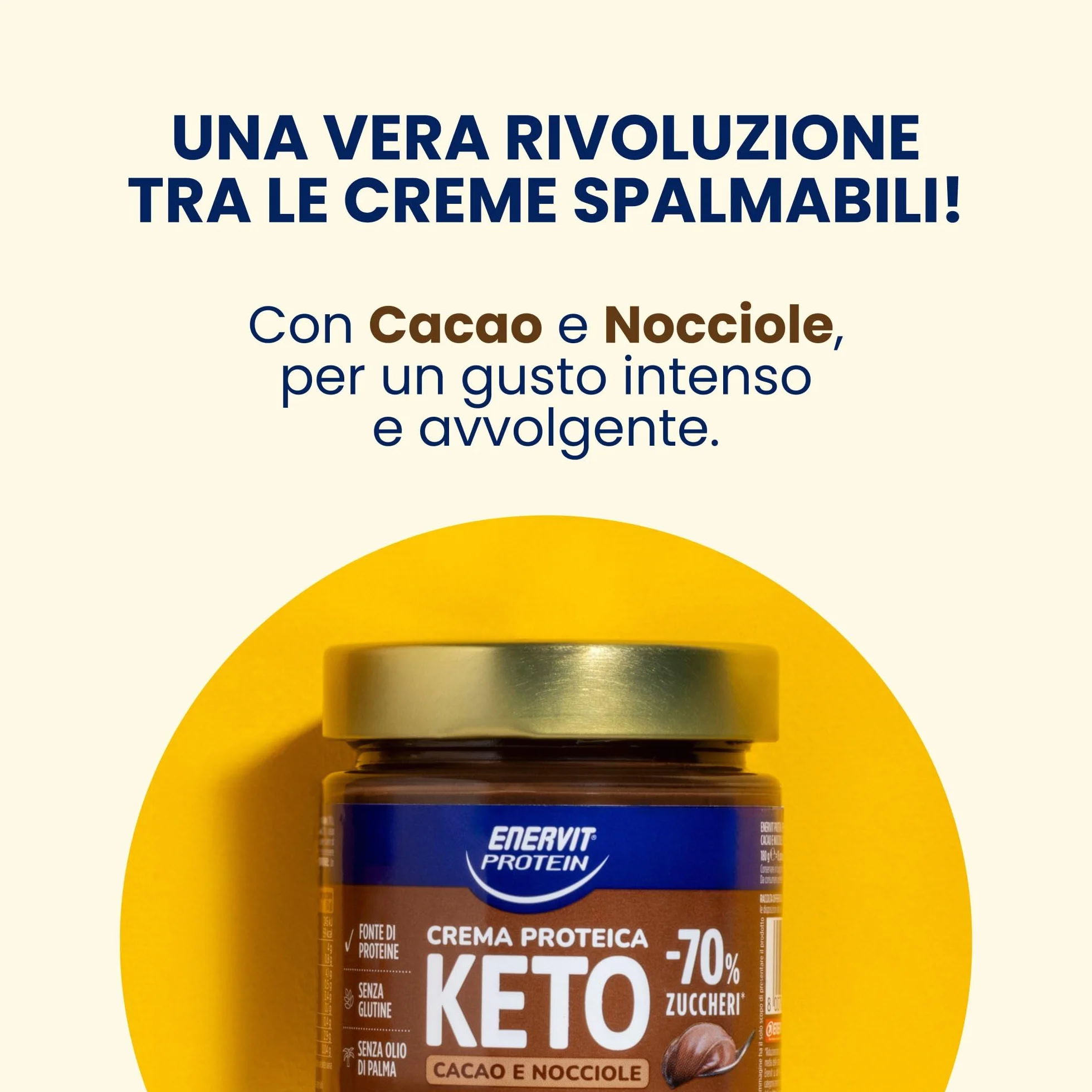 Enervit Protein Cream Keto Cacao e Nocciole Crema Proteica Spalmabile 180gr