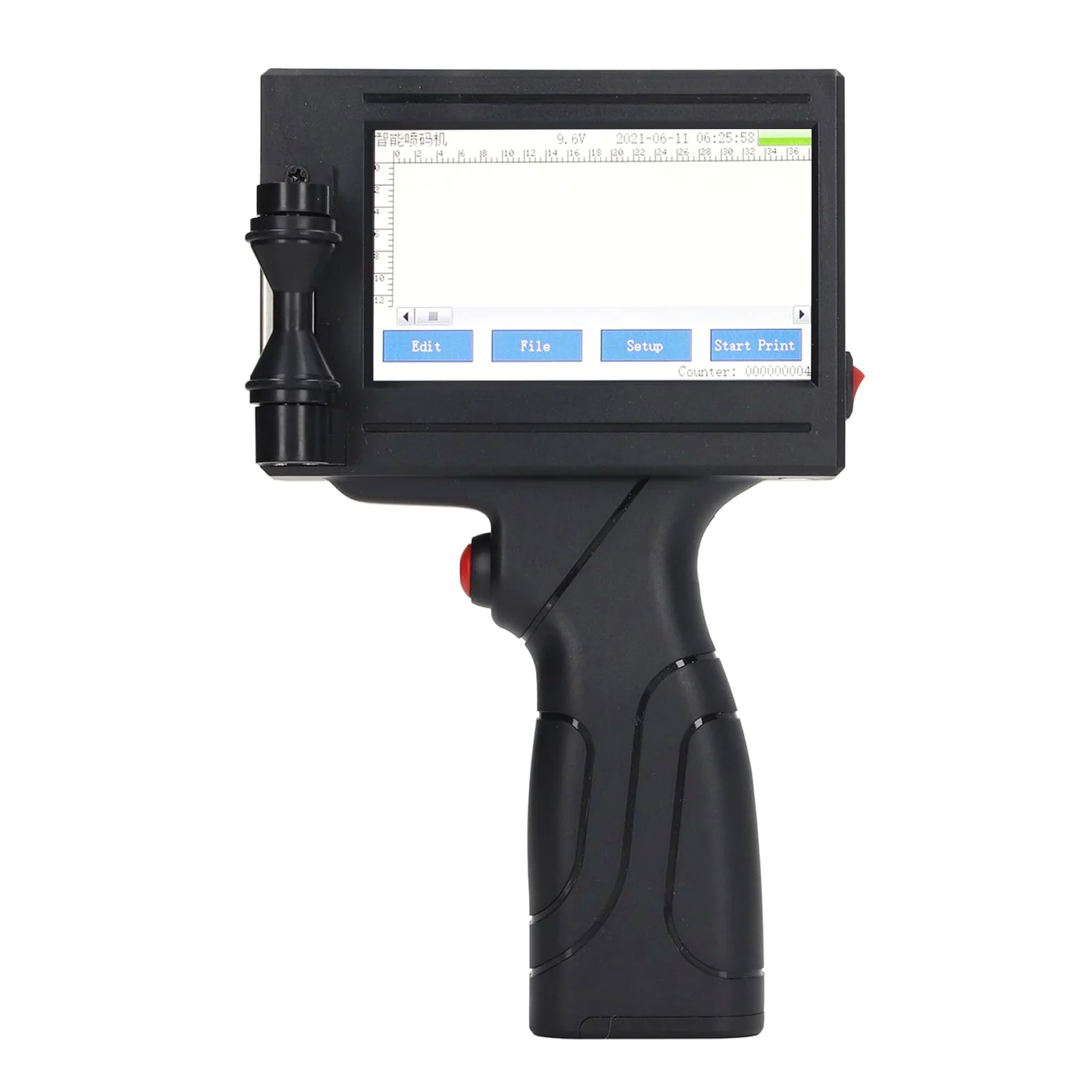 Pistola per Stampante a Getto D'inchiostro Portatile, Stampante Portatile con Touch Screen 4,3 Pollici, Stampante a Getto D'inchiostro Mobile per Stampare su Qualsiasi Cosa