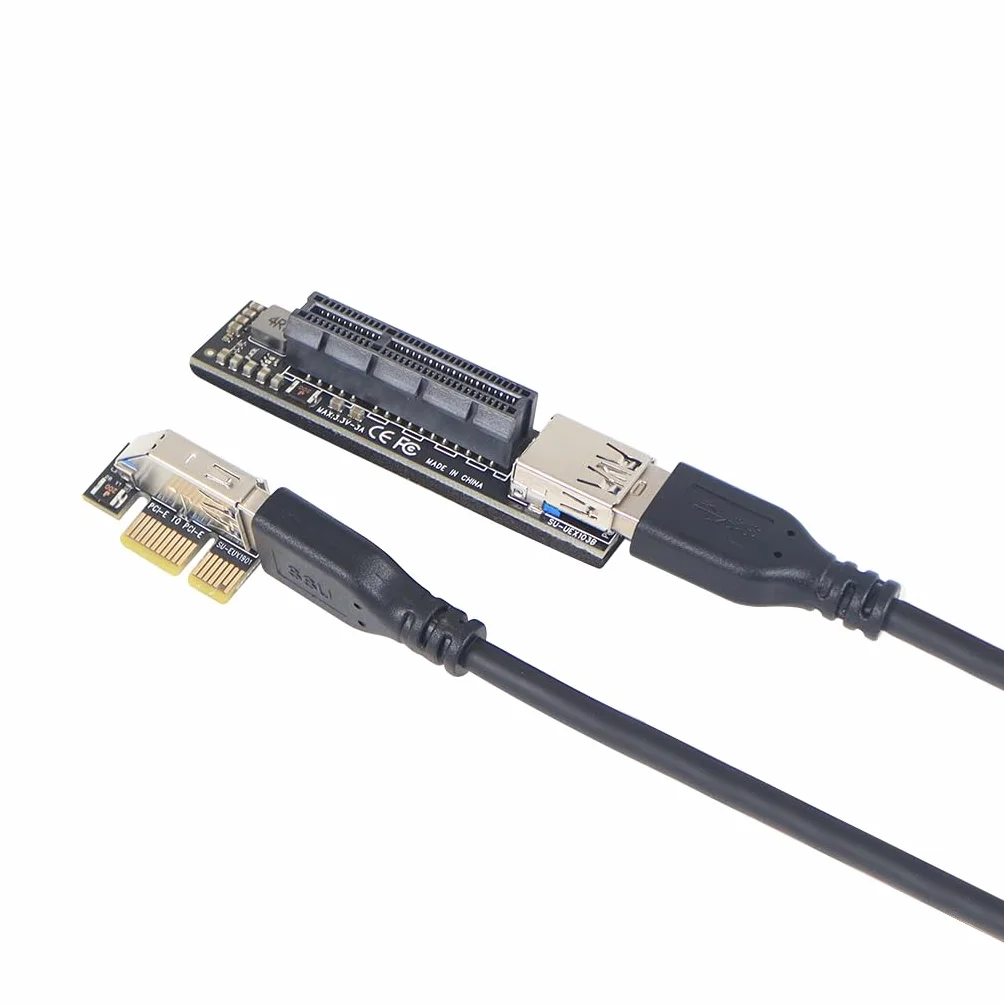 JMT Scheda di espansione PCI Express X1 a X4 USB 3.0 Raiser Extender PCIE Riser Card USB3.0 PCI-E SATA Scheda di espansione