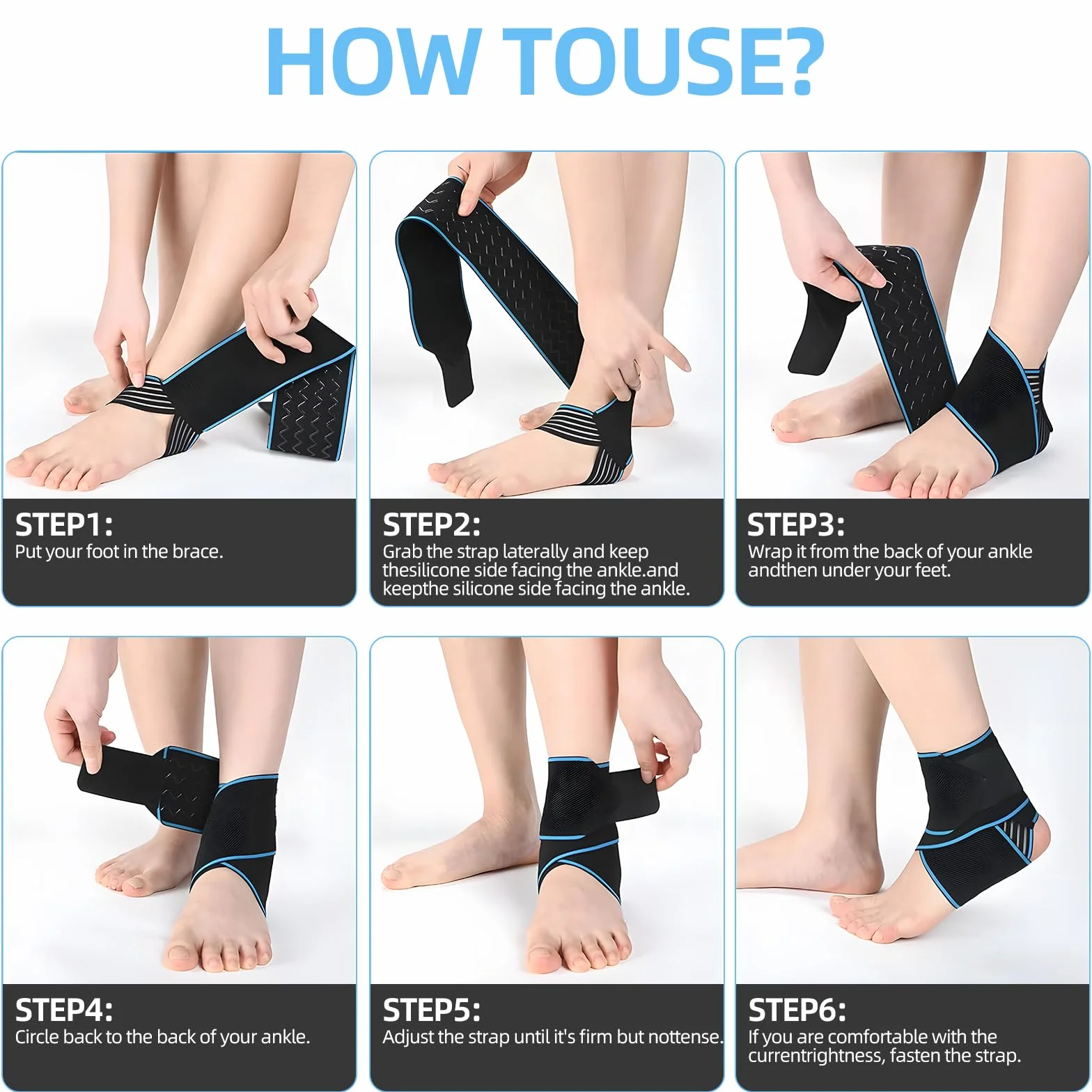Cavigliera Ortopedica Elastica per Distorsioni e Fascite Plantare - Tutore Caviglia Sportivo Uomo Donna Corsa Boxe Calcio