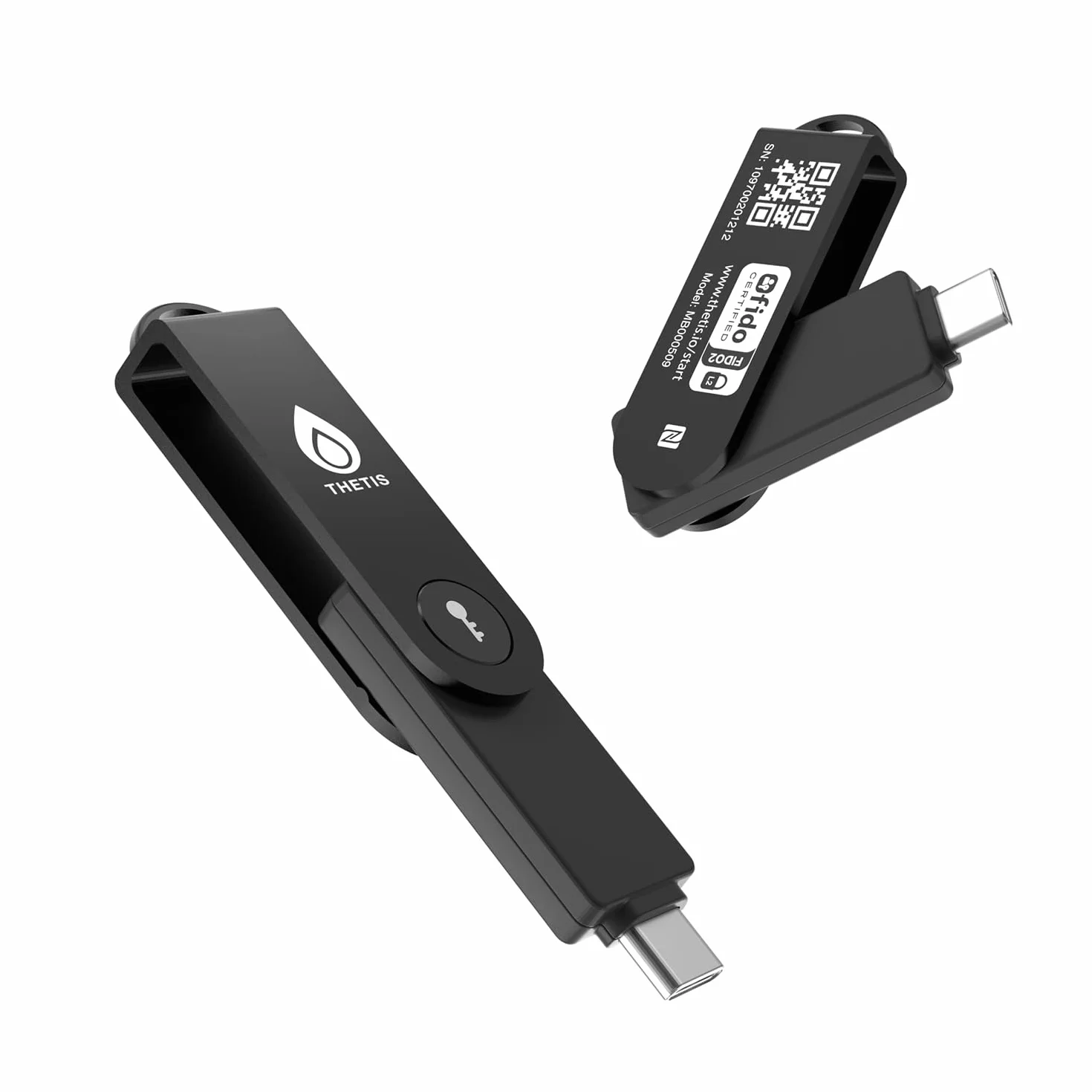 Thetis Pro-C FIDO2 (L2) Chiave di Sicurezza Passkey con USB C & NFC, Autenticatore TOTP/HOTP APP, Autenticazione a Due Fattori FIDO 2.0 2FA MFA, Supporta Windows/macOS/Linux/Gmail/Facebook/Dropbox