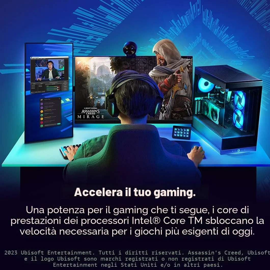 Intel® Core™ i7 Processore per sistemi desktop 14700KF 20 core (8 P-core + 12 E-core) fino a 5,6 GHz