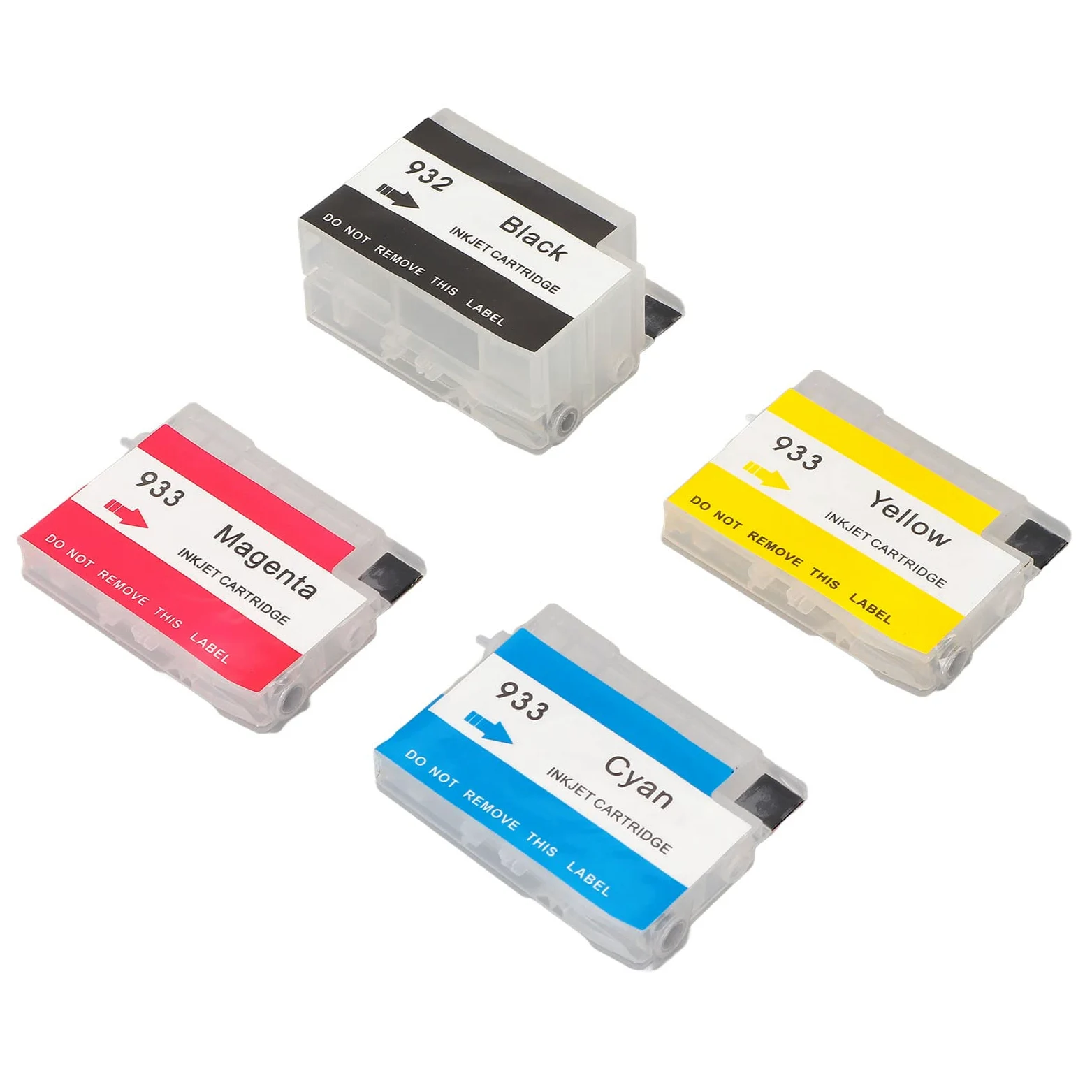 Domary Cartuccia D'inchiostro Ricaricabile PP per Officejet 6600 6700 | Chip Riciclabile Ripristinabile, Set da 4 Colori ( Ciano Magenta giallo), per la Stampa di Documenti Foto Carte di Prova
