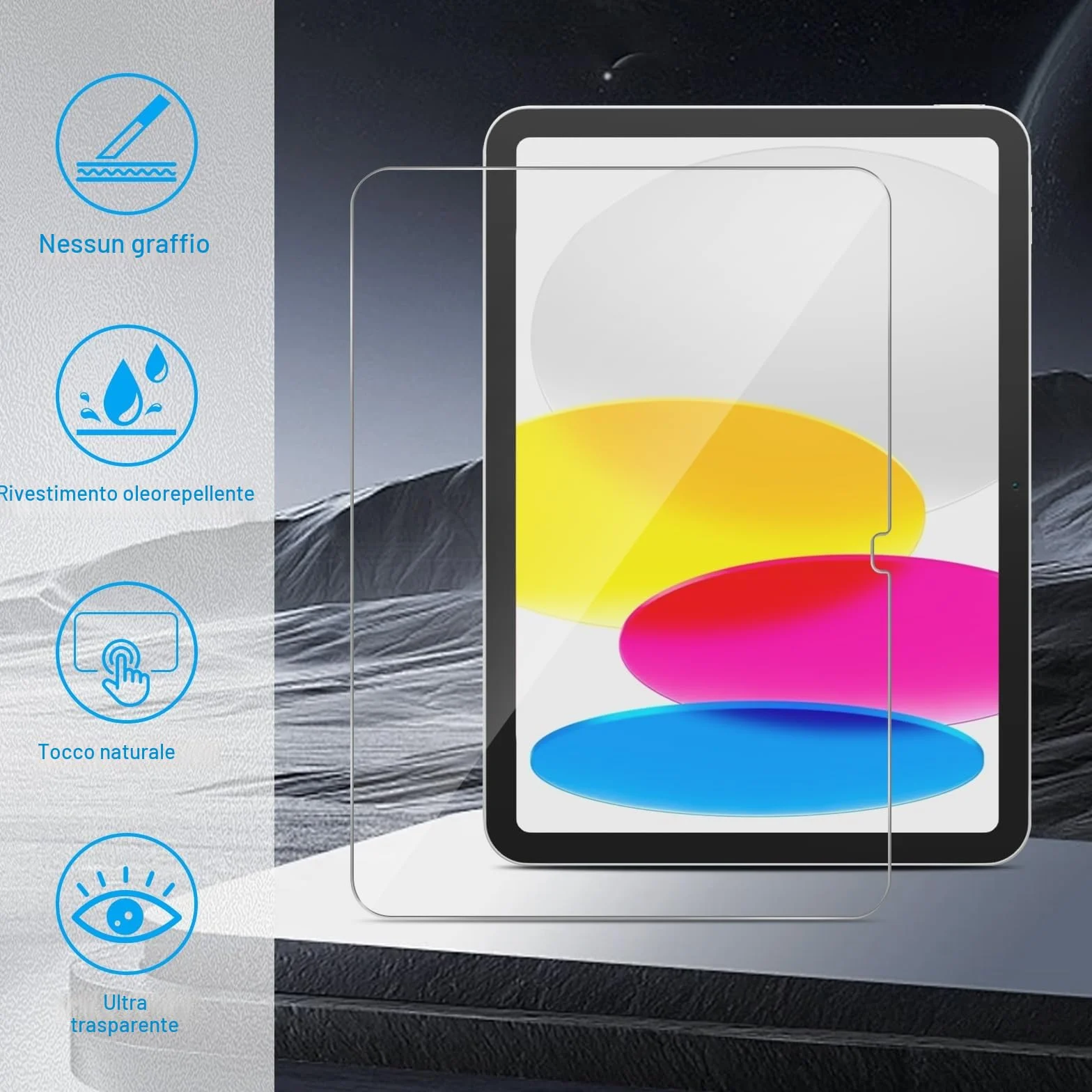 2-pezzi, Pellicola per iPad A16 11 Generazione 2025/ iPad 10 Generazione 10,9 Pollici Vetro Temperato