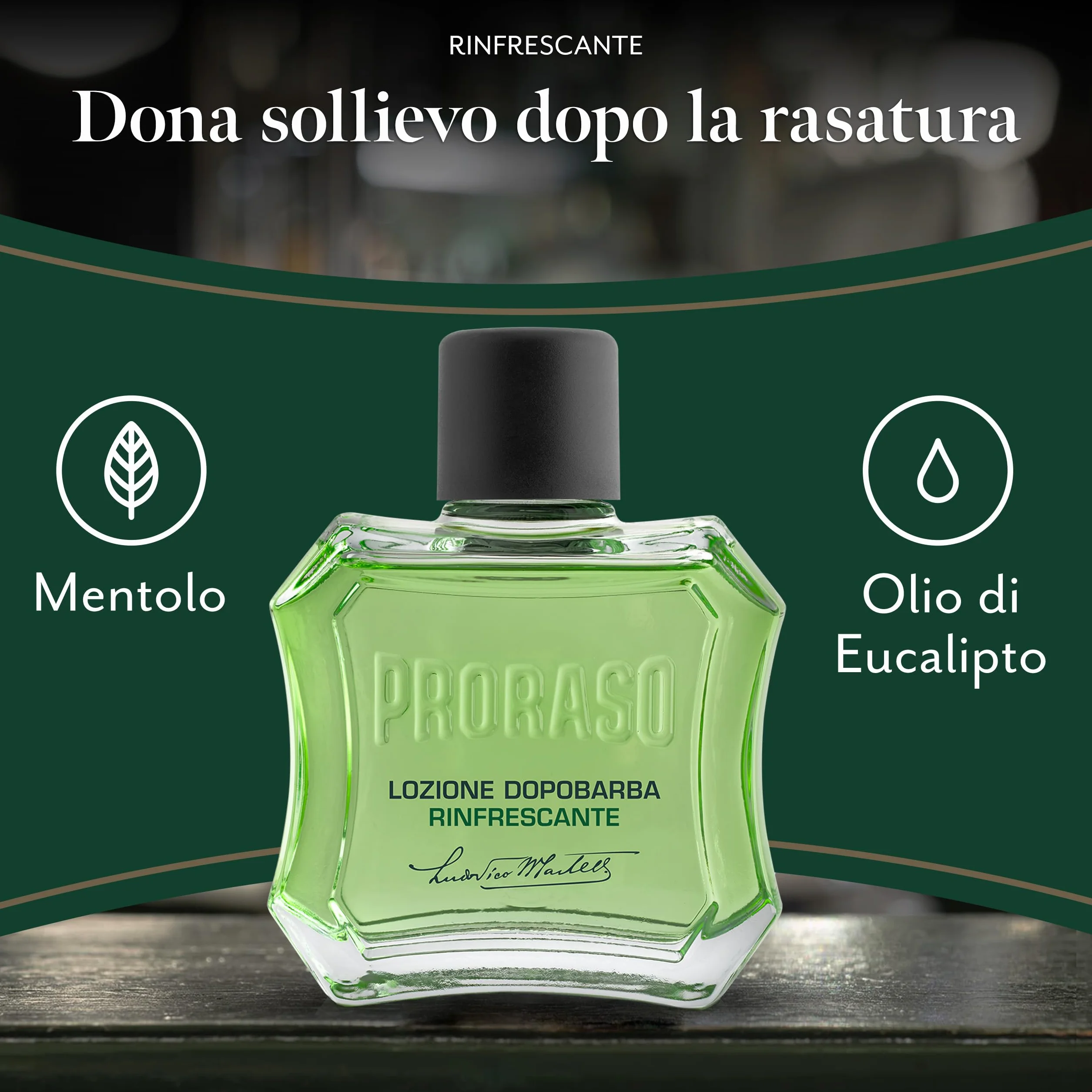 Proraso Lozione Dopobarba Uomo Rinfrescante, 3 x 100ml, Olio di Eucalipto e Mentolo, Made in Italy