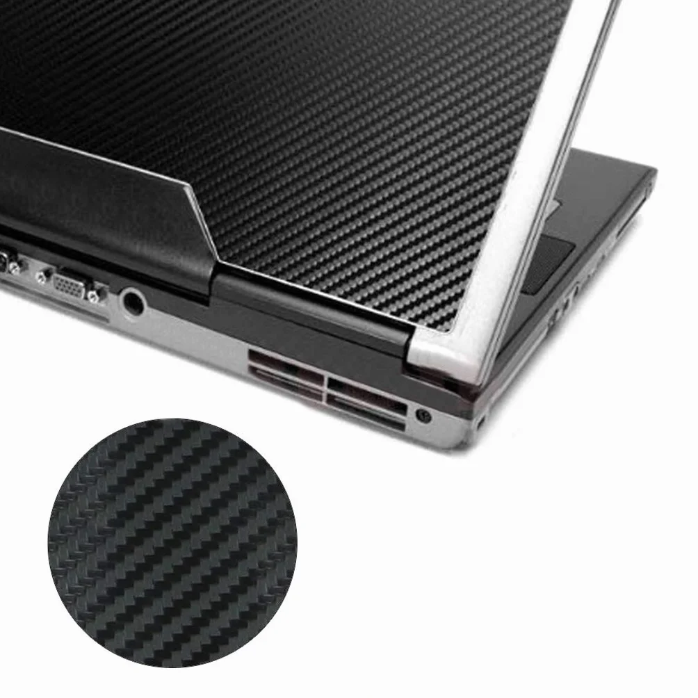 Universale Adesivo 3D Fibra di Carbonio Pellicola Durevole Notebook Decalcomania Nero Buona Vista 17 Pollici PC Laptop