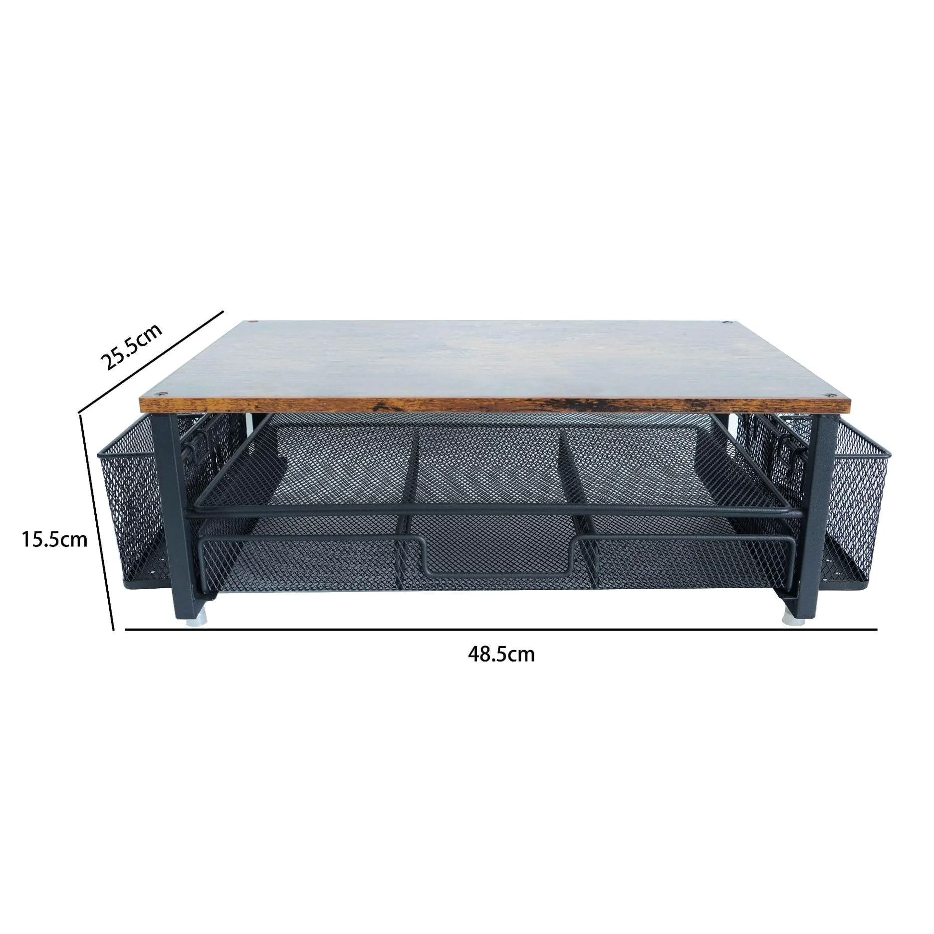 Supporto per monitor in metallo resistente con soluzione di archiviazione integrata per postazione di lavoro ordinata Supporto da scrivania ergonomico