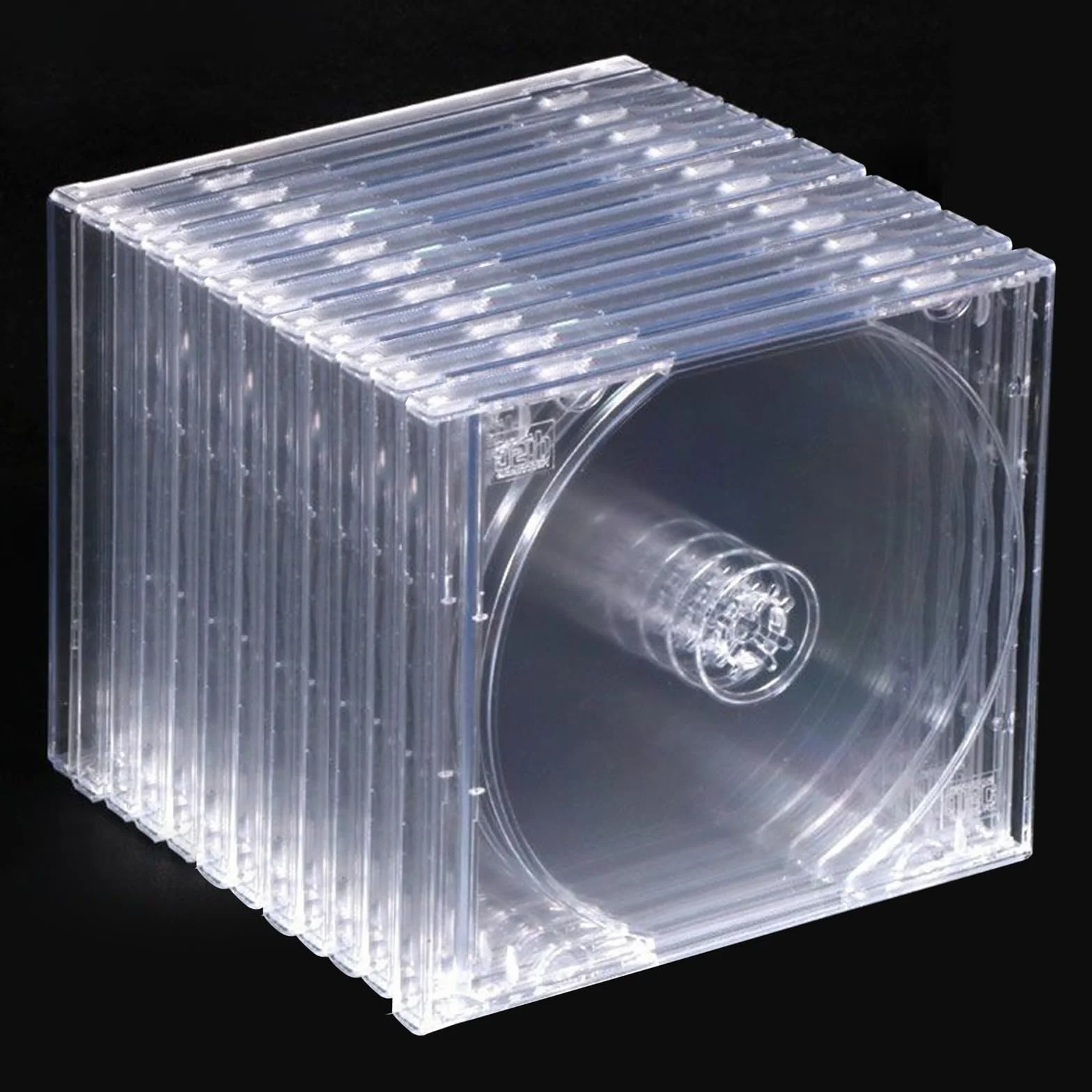 12 Pezzi 10,4mm Custodia Protettiva Standard per CD Dvd con Vassoio Trasparente Assemblato CD Jewel Case Holder Plastica 14,2x12,4x1 cm