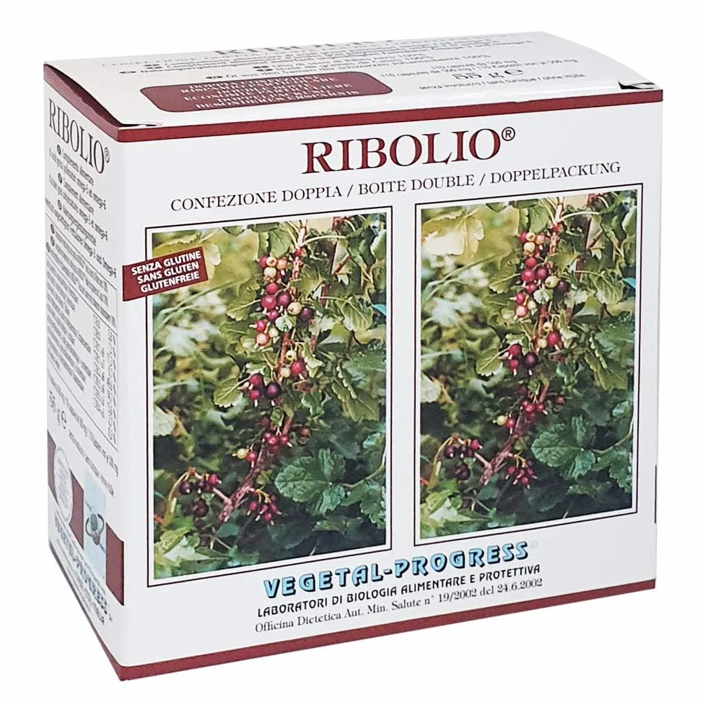 VEGETAL-PROGRESS RIBOLIO 100 Capsule Integratore Alimentare Olio di Semi di Ribes Nero Omega-3 Omega-6