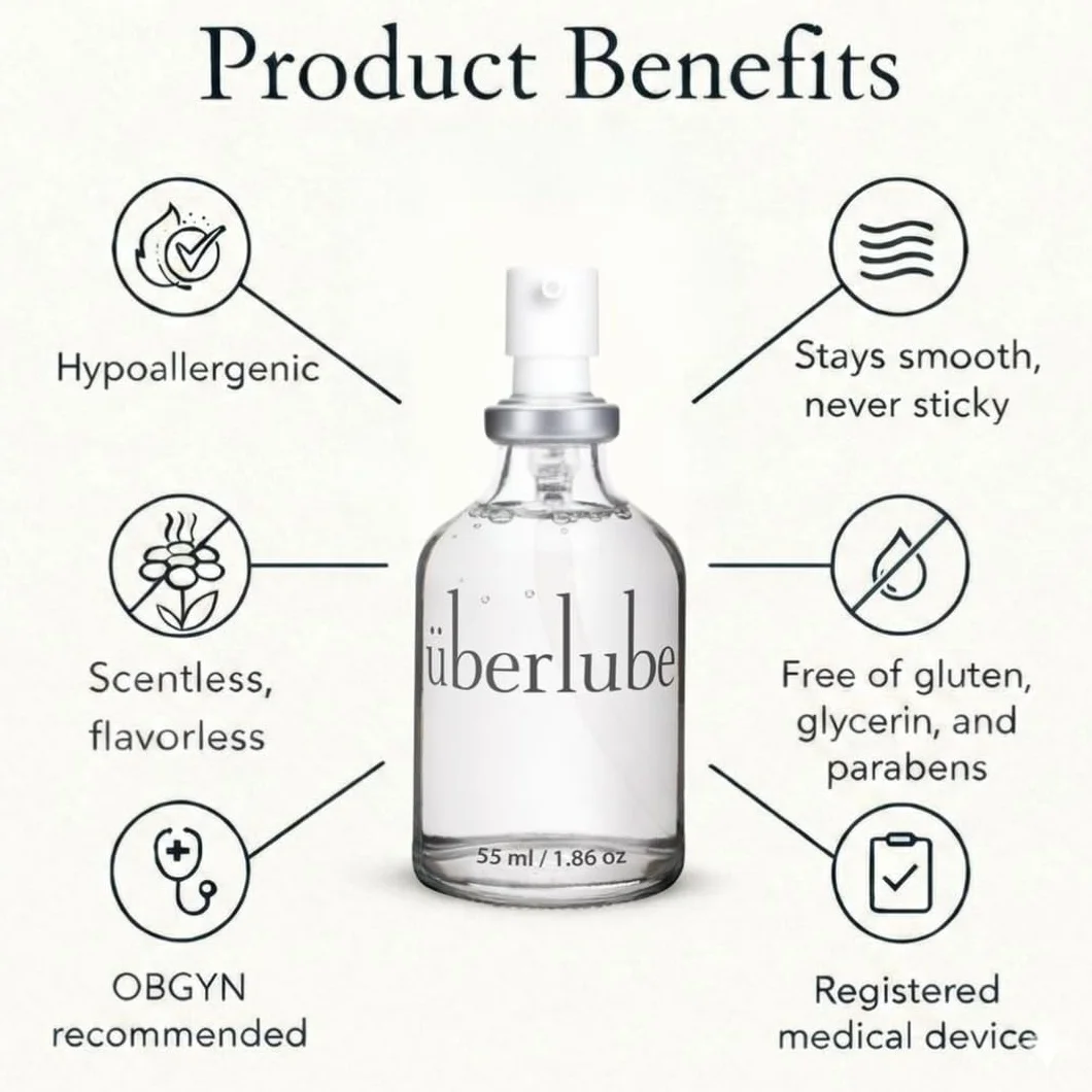 Lubrificante Intimo Überlube Luxury al Silicone con Vitamina E Latex-Safe 55ml