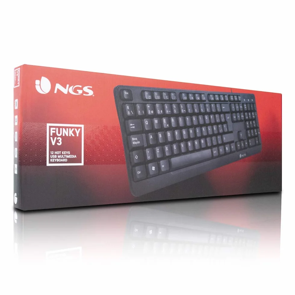 Tastiera USB QWERTY Portoghese 12 Tasti Multimediali Cavo 140cm Plug&Play