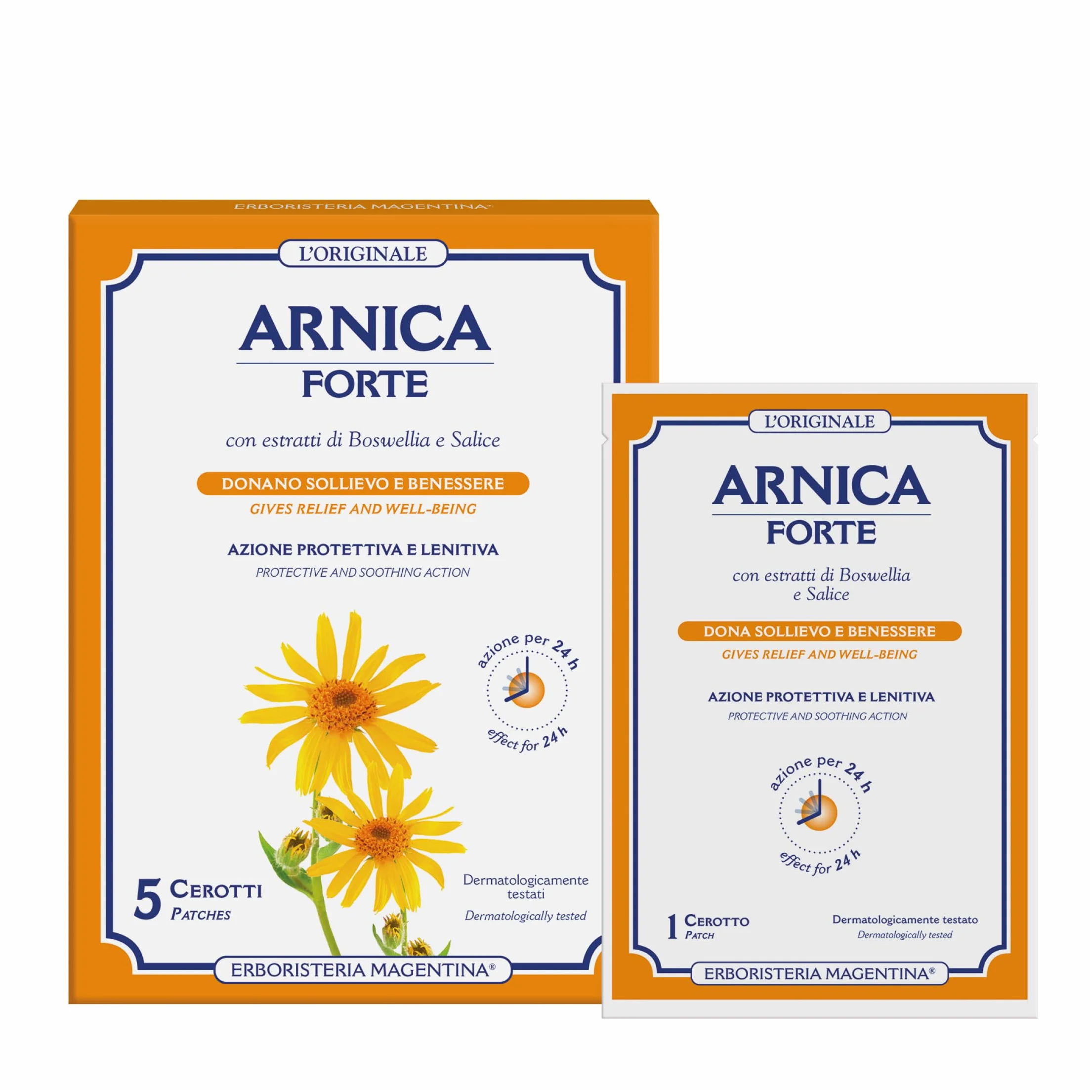 Erboristeria Magentina Arnica Forte 10 Cerotti Monouso - Cerotto Cosmetico 2 Confezioni da 5