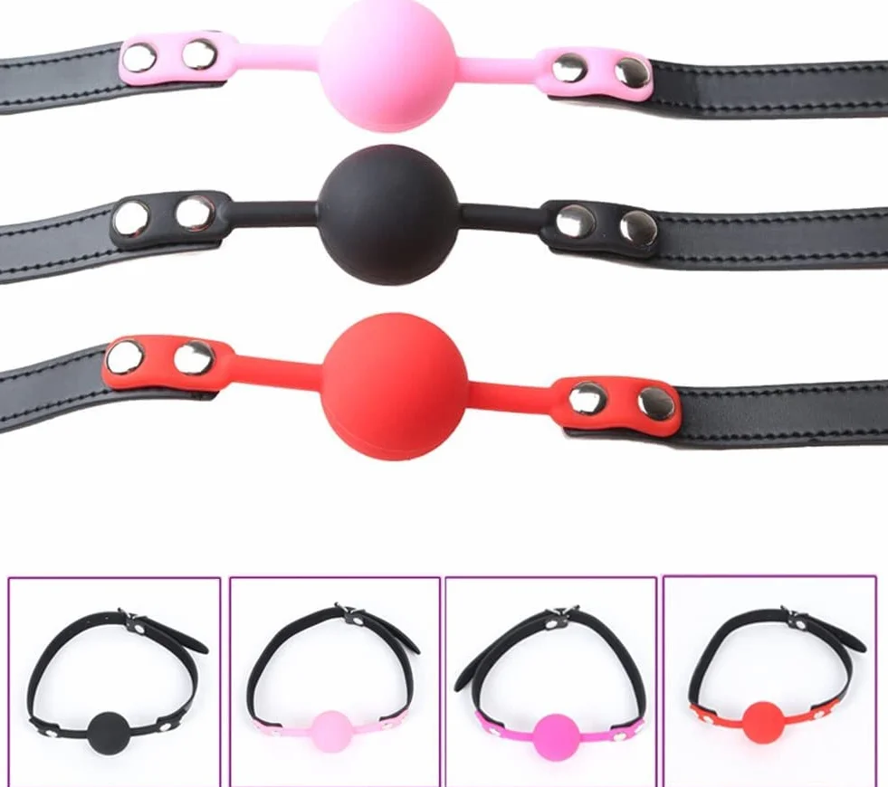 Ball gag bavaglio bocca silicone fetish sadomaso
