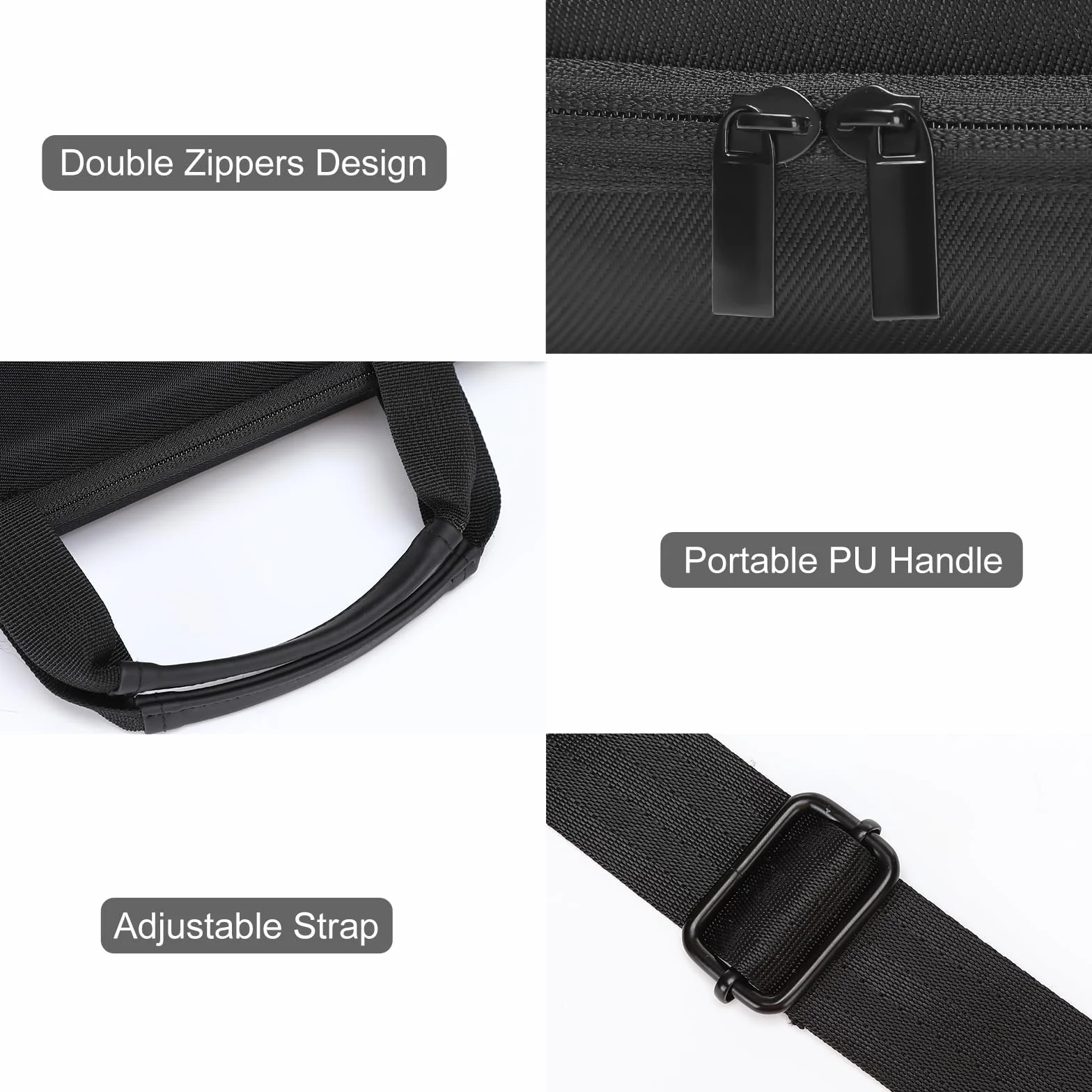 MOSISO 17 Pollici Custodia Rigida Laptop, 17,3 Pollici Borsa Computer Uomo Donna Compatibile con Macbook, HP, Dell, Lenovo, Asus, Notebook, Borsa PC Con Tasca Frontale e Tracolla, Nero