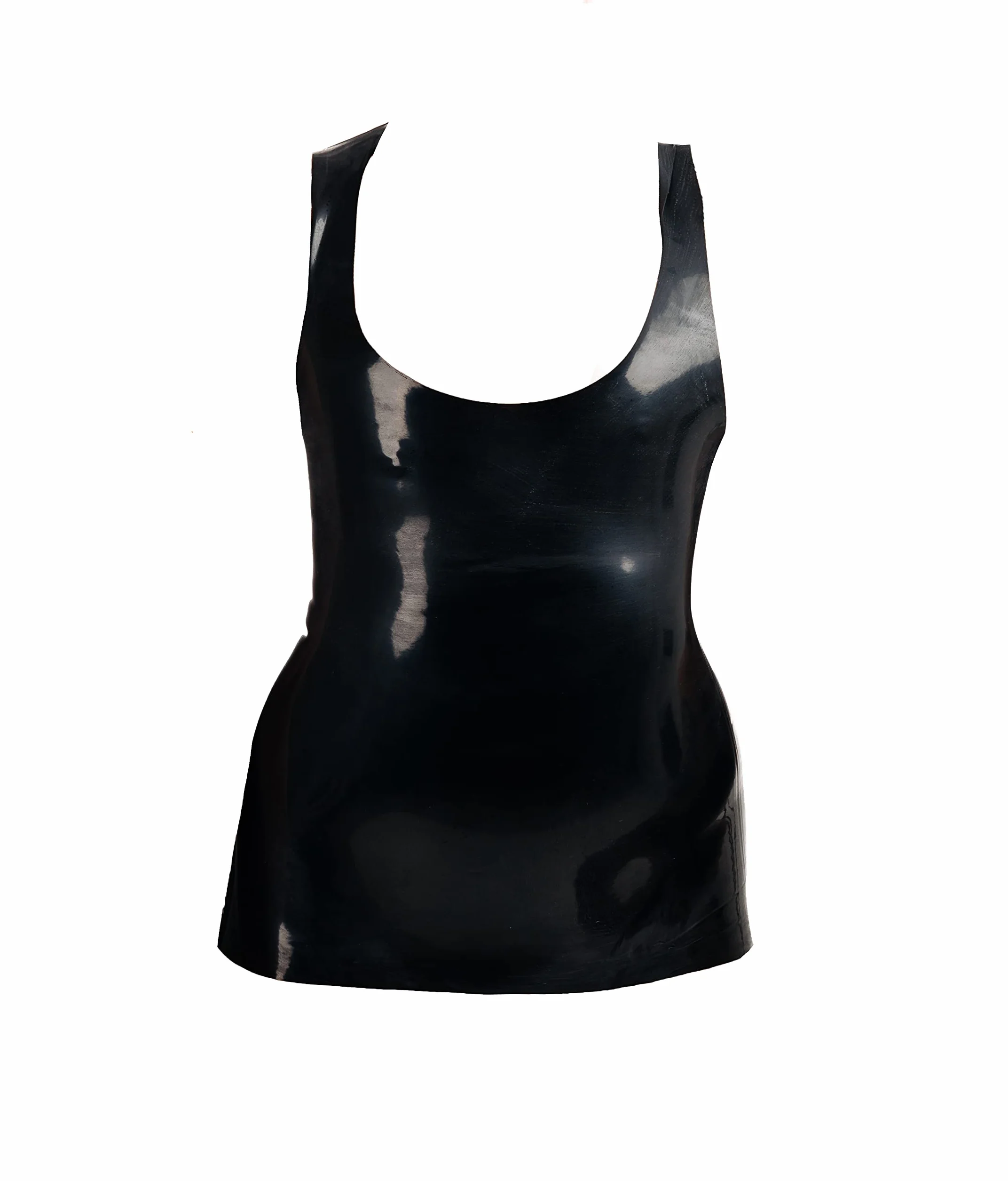 Rubberfashion Camicia in Lattice Senza Maniche Donna Nero 0,4 mm M