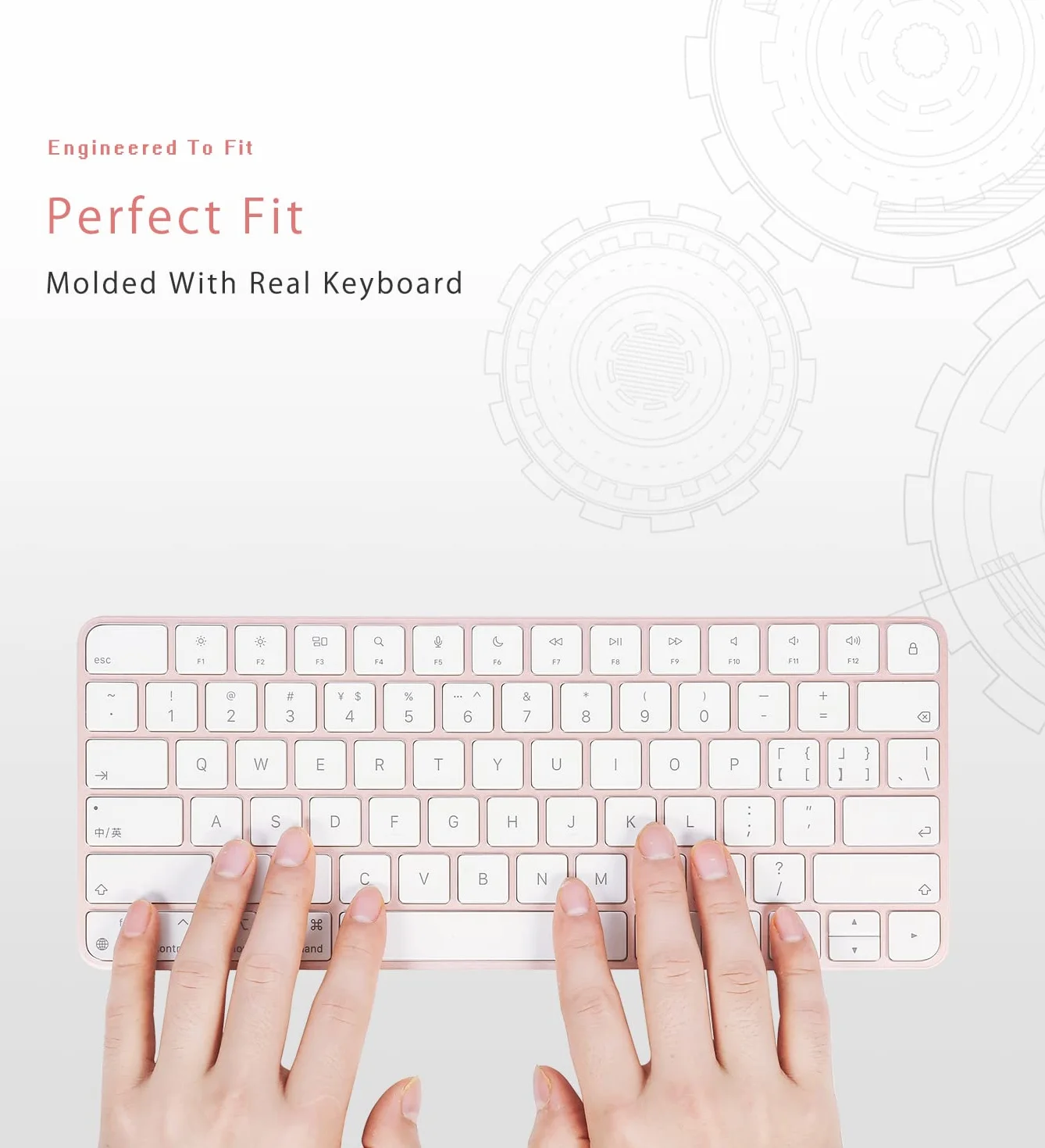 Cover per tastiera iMac Magic Keyboard (modello A2450, senza Touch ID, senza tasto numerico) - Ultra sottile, protettiva e trasparente per tastiera