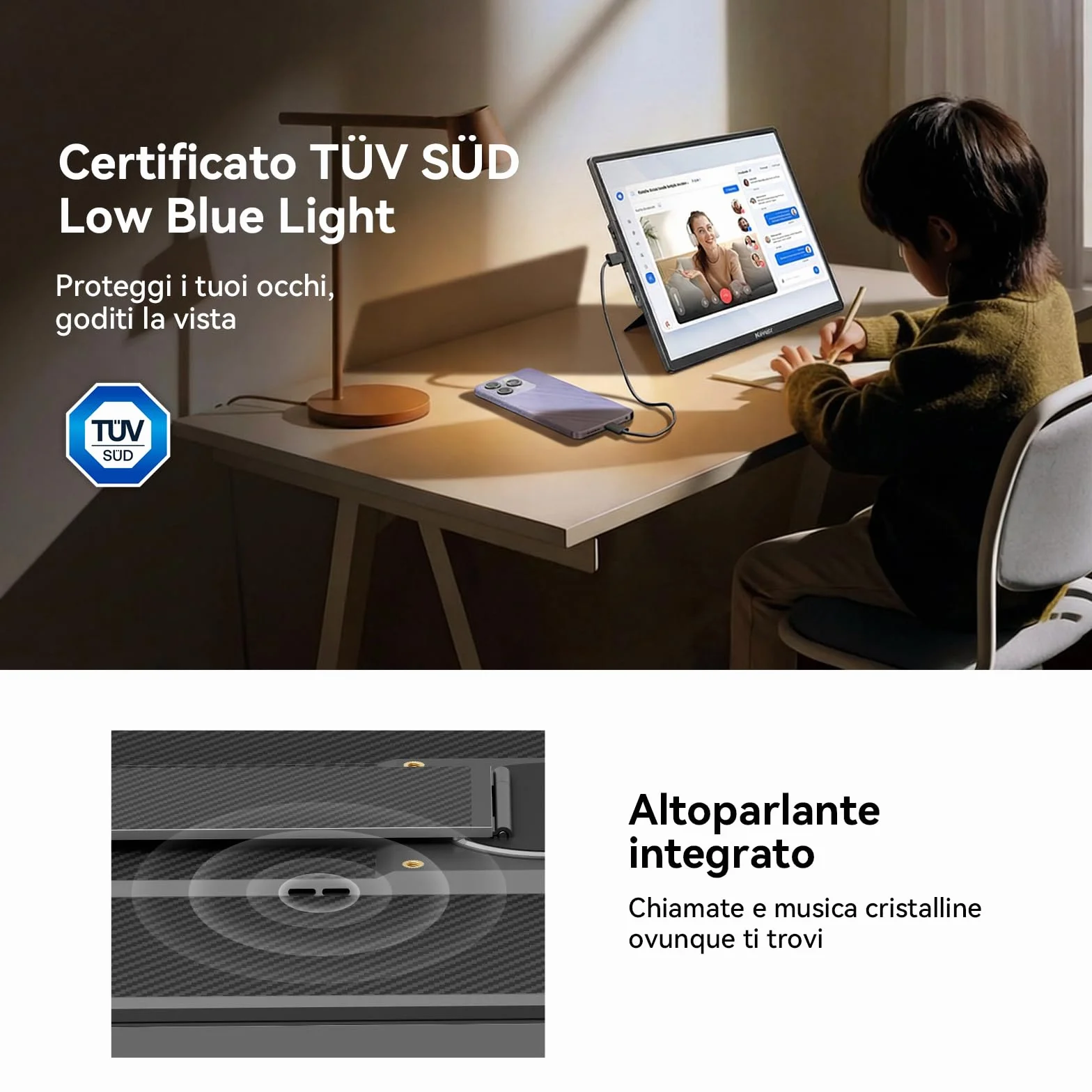 Blackview Monitor Portatile Ultra-Sottile 16.1 Pollici FHD 1200P, Supporto Magnetico Rotante 360°, Schermo Esterno Laptop per Viaggio & Ufficio, Plug & Play-Compatibile con Windows/Mac/PC/PS5