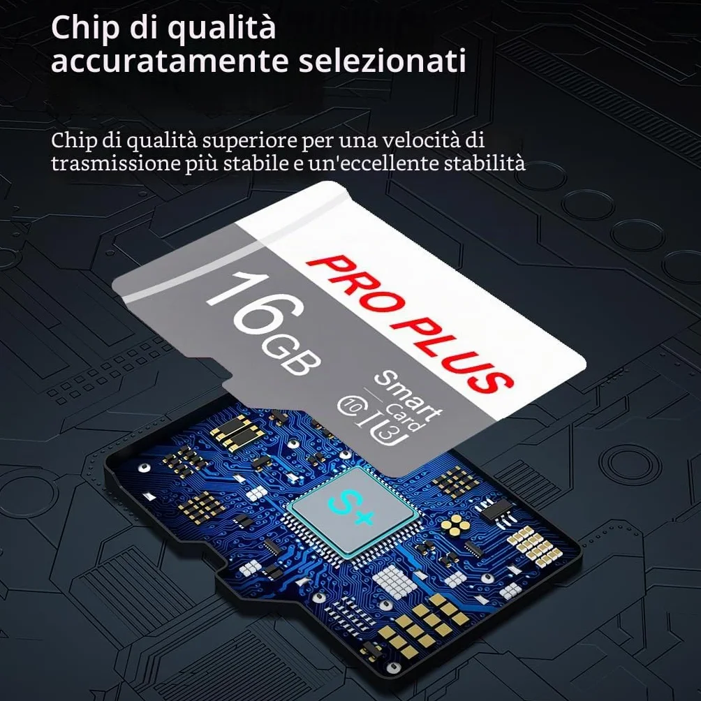 2 Pack Scheda di Memoria 16GB con Adattatore, Classe 10 UHS-I A1, Schede Di Memoria Alta Velocità per Fotocamera, Telefono, Tablet, Registratore Di Guida, PC (TF183 16GB)