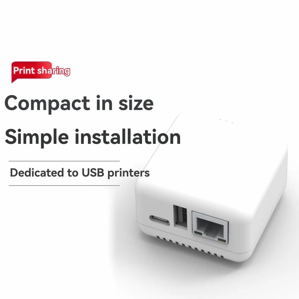 NP330 Network USB 2.0 Server Stampa USB2.0 Mini Server Printer Server 100MBPS RJ45 Connessione per Telefoni Androids 1pcs Plug UE