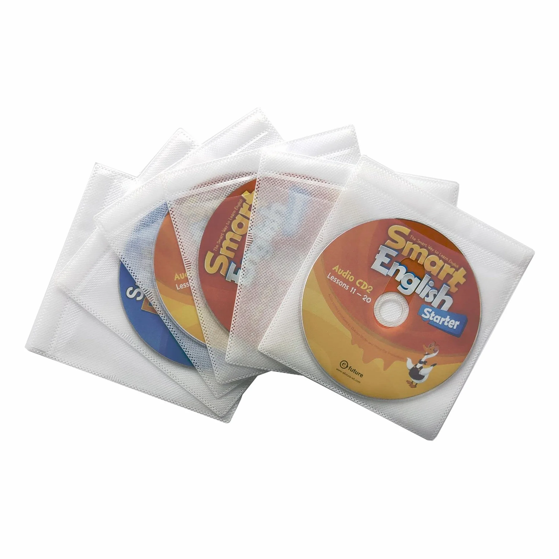 100 Pezzi Manicotti per CD Dvd, Custodia in plastica Standard a Doppia Faccia per CD, per CD e Dvd Cartelle di archiviazione per la conservazione dei Dischi