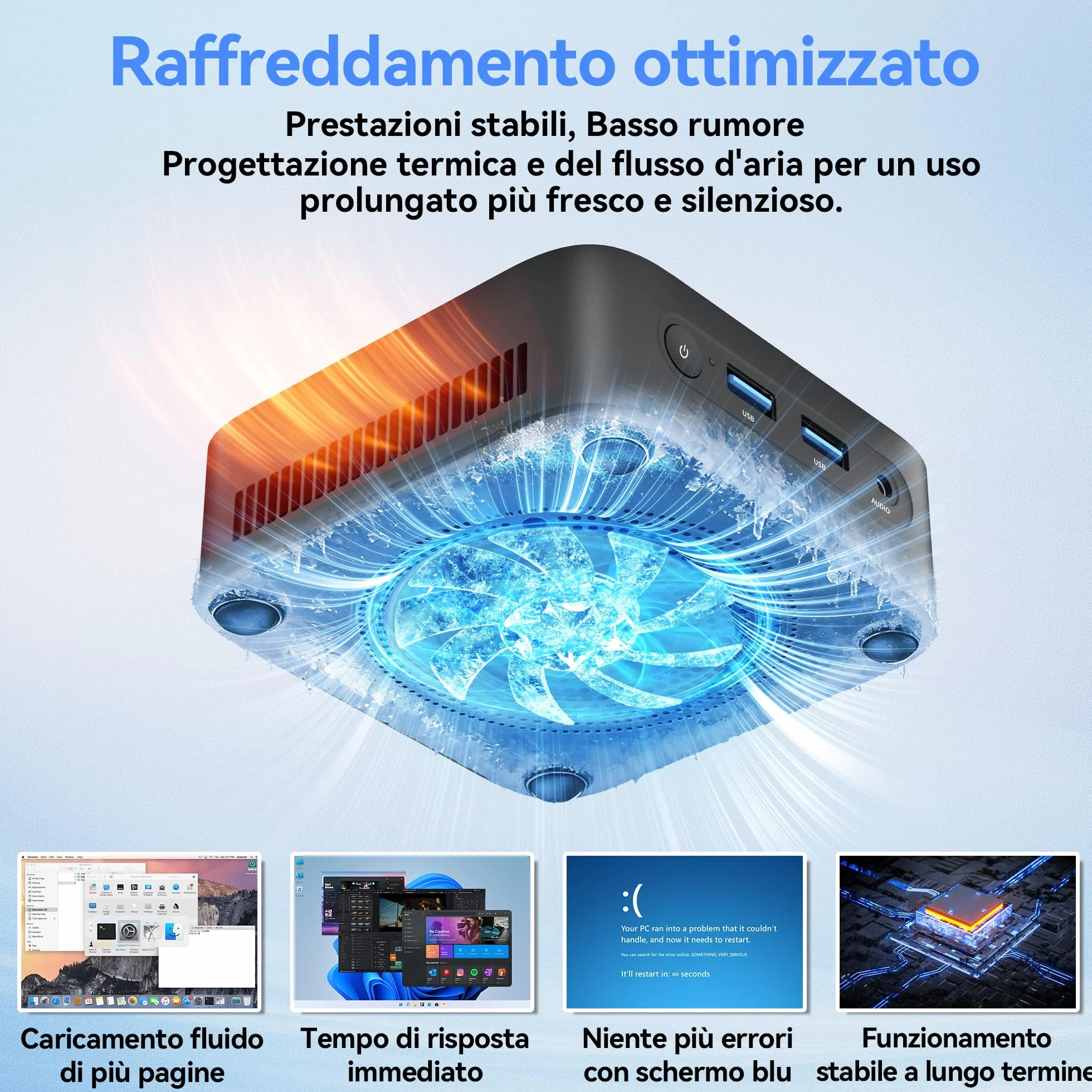 Blackview MP50 Mini PC AMD Ryzen 5 16GB RAM 512GB SSD Vega 8 Win 11 Pro 4K@60Hz WiFi 5 BT 4.2