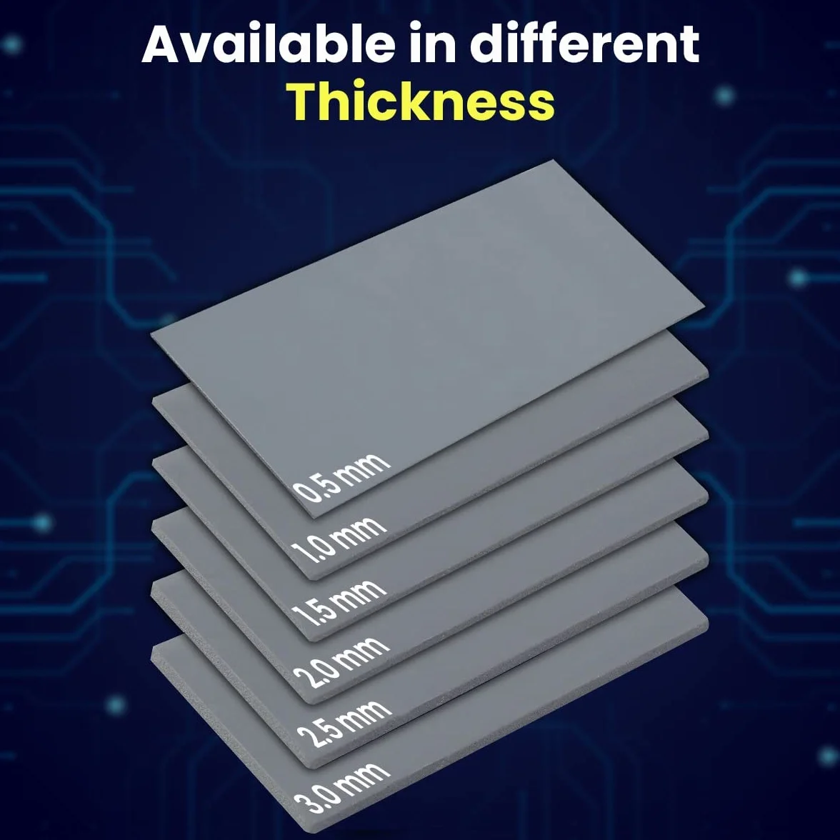 GELID SOLUTIONS GP-Extreme - Pad Termico 80x40x1.0mm. Eccellente Conduzione del Calore, Riempitivo Ideale. Conducibilità Termica di Facile Installazione 12W