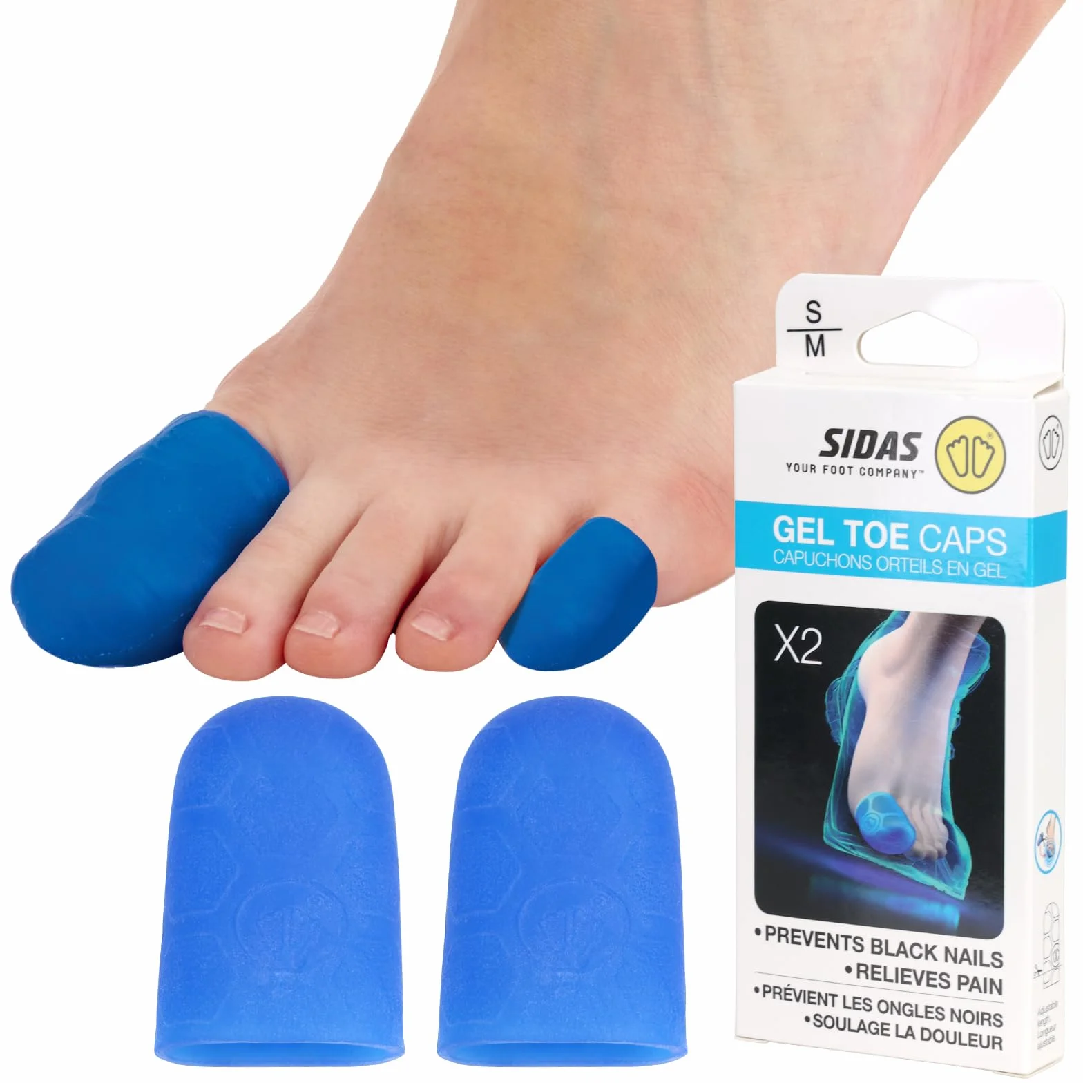 Sidas Gel Toe Cap X2 Cappuccio Protettivo per Dita del Piede