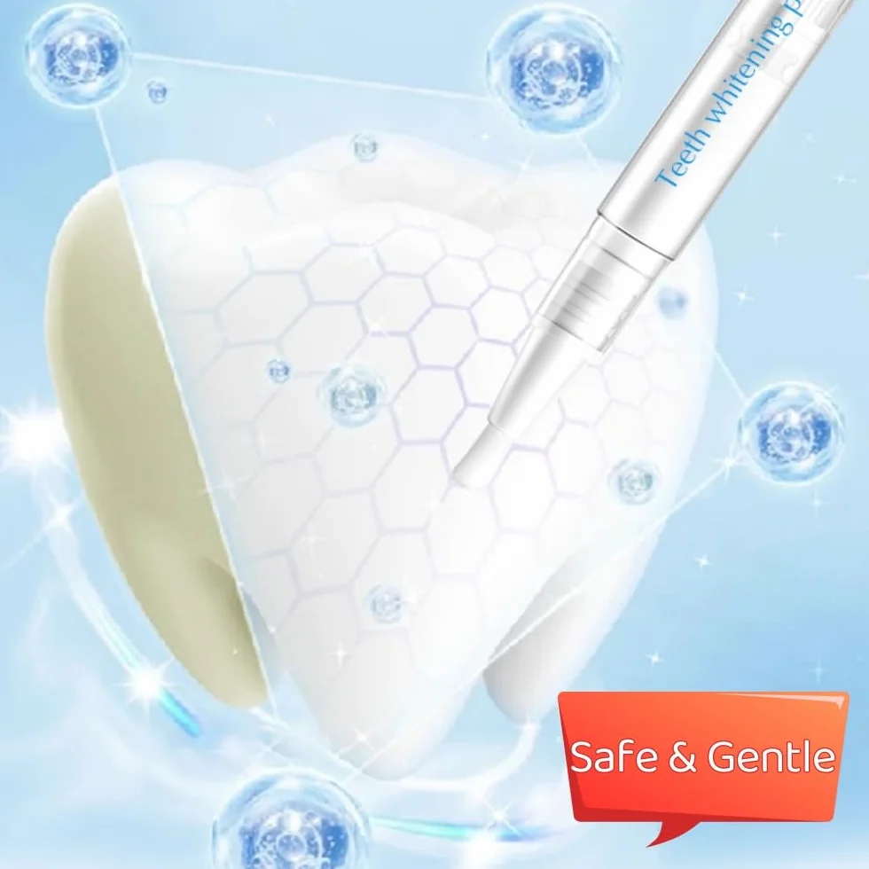 Gel Sbiancante Denti Professionale 4 Penne con Lampada Acceleratrice per Denti Sensibili