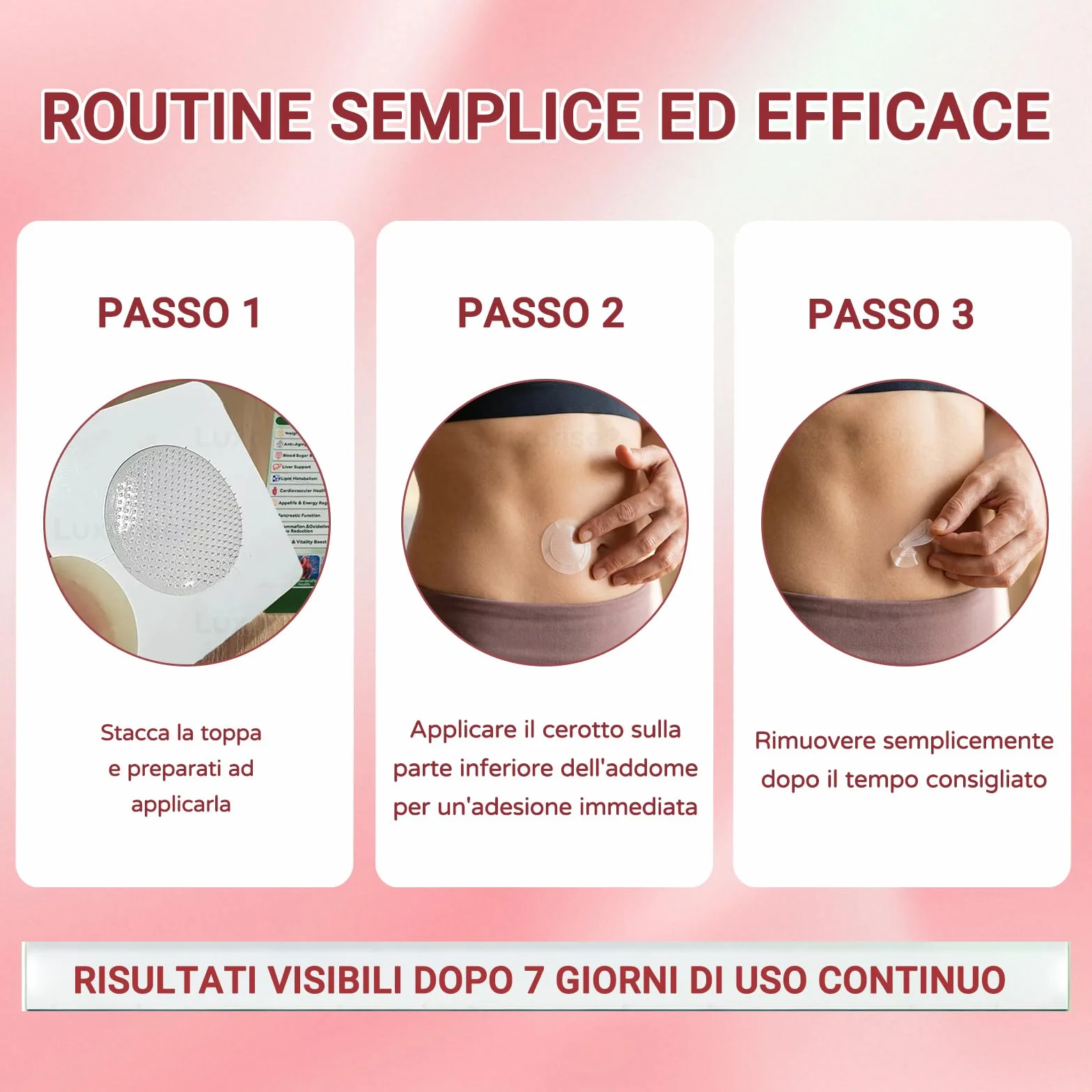 Slimique Cerotti Patch 30 Pezzi, Cerotto Potente Ingredienti Naturali, Adatto a Tutti i Tipi di Pelle