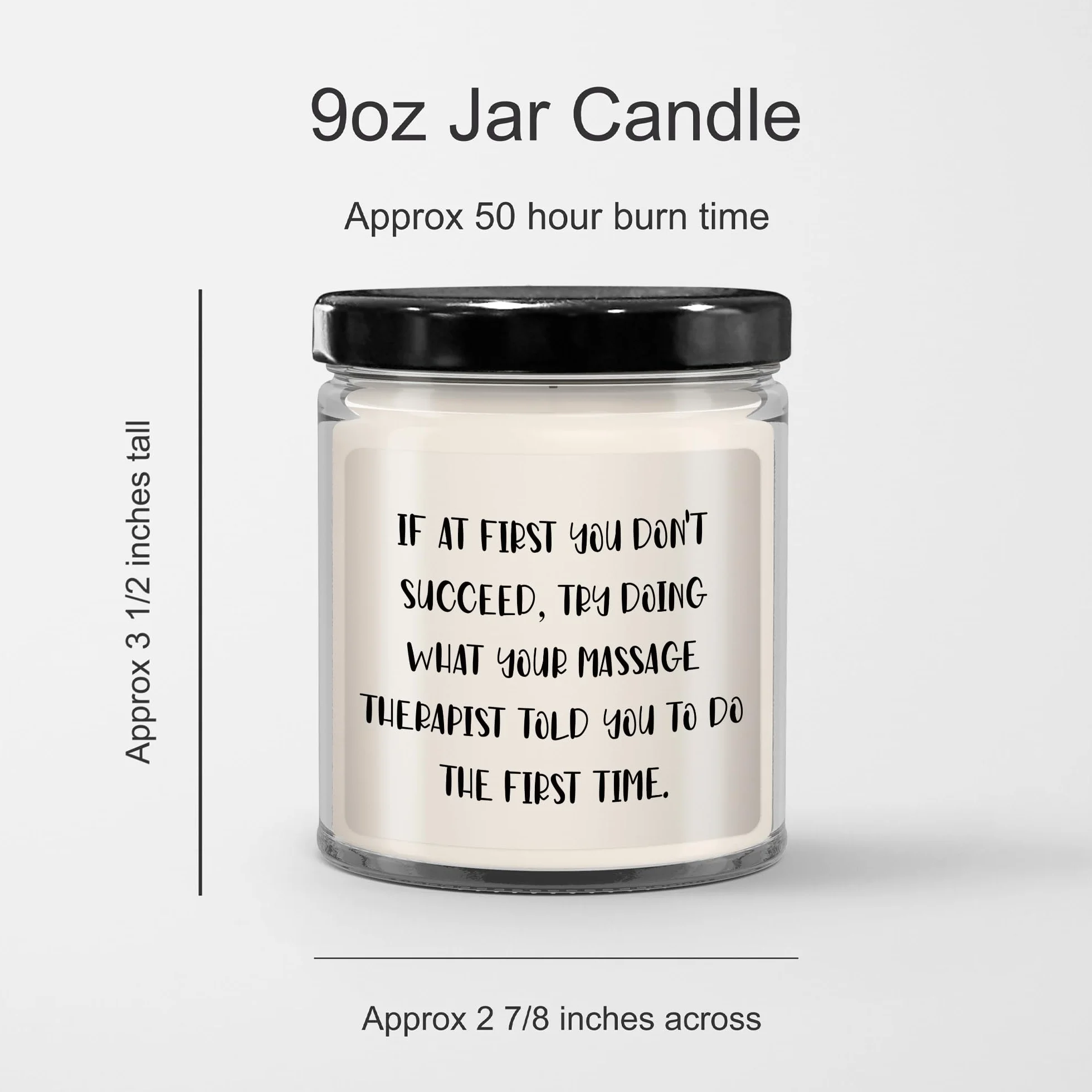 Candela di soia alla vaniglia 255 g regalo massaggiatori compleanno