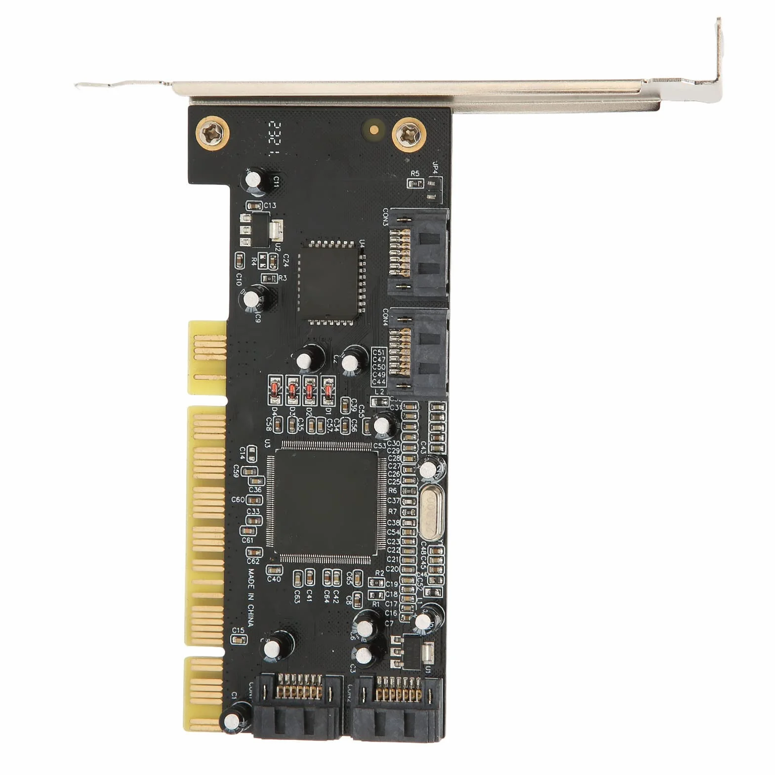 Bewinner Scheda SATA da PCI a 4 porte, 4 canali Serial ATA indipendenti Controller PCI SATA con trasferimento da 1,5 Gbps, scheda di espansione SATA per computer desktop HDD SSD