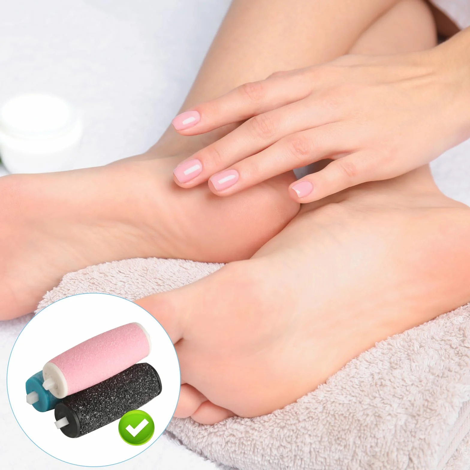 Scholl Velvet Smooth Rotoli di ricambio Extra grossolani 14 pezzi per lima elettrica piedi pedicure rimozione calli