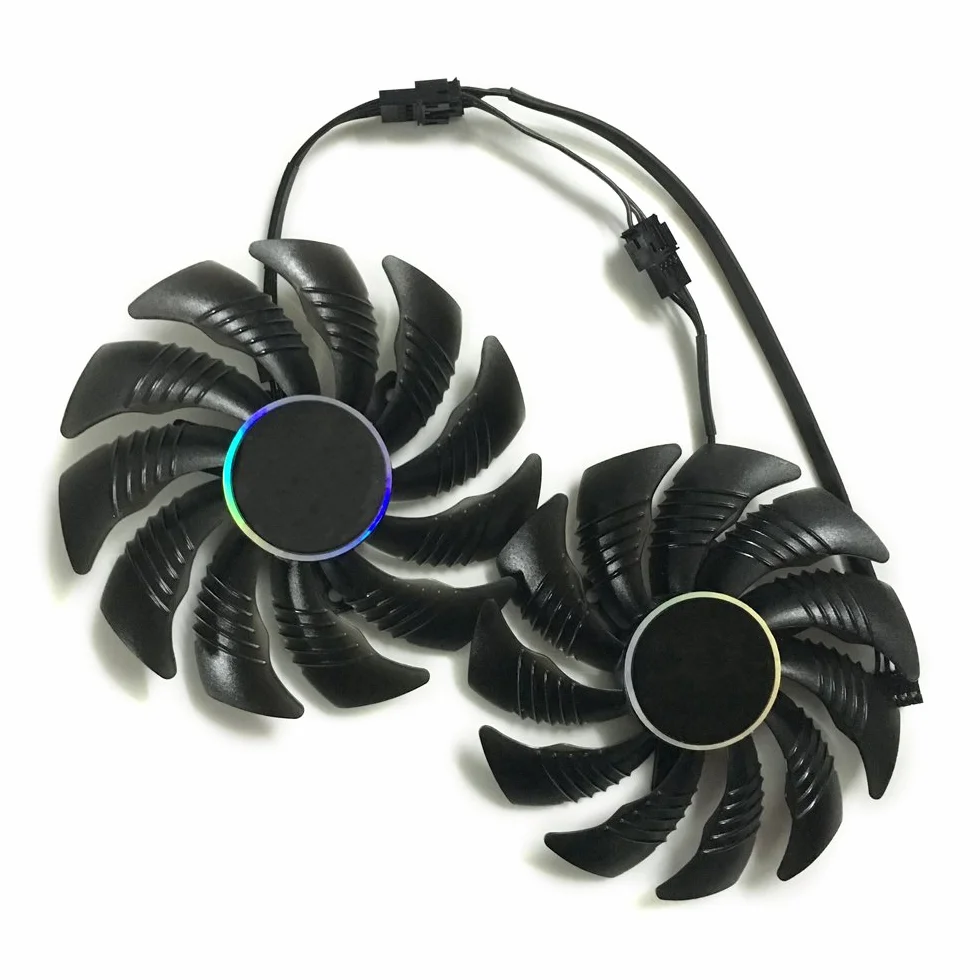 2 Pcs/lot T129215SU Graphics Card Fan for GIGABYTE GTX 1050Ti 1060 1070 RX 470 480 570 580 R9 380X