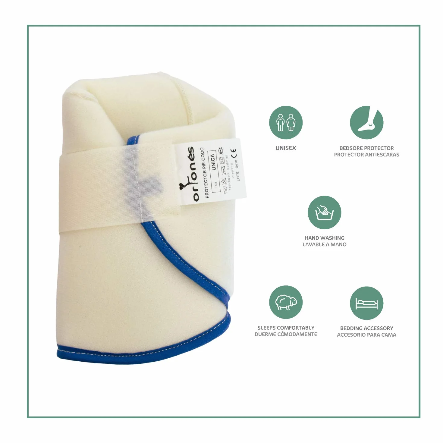 Talloniere Antidecubito Coppia Protettori Tallone Piede Gomito Prevenzione Piaghe Ulcere Pressione Bianco