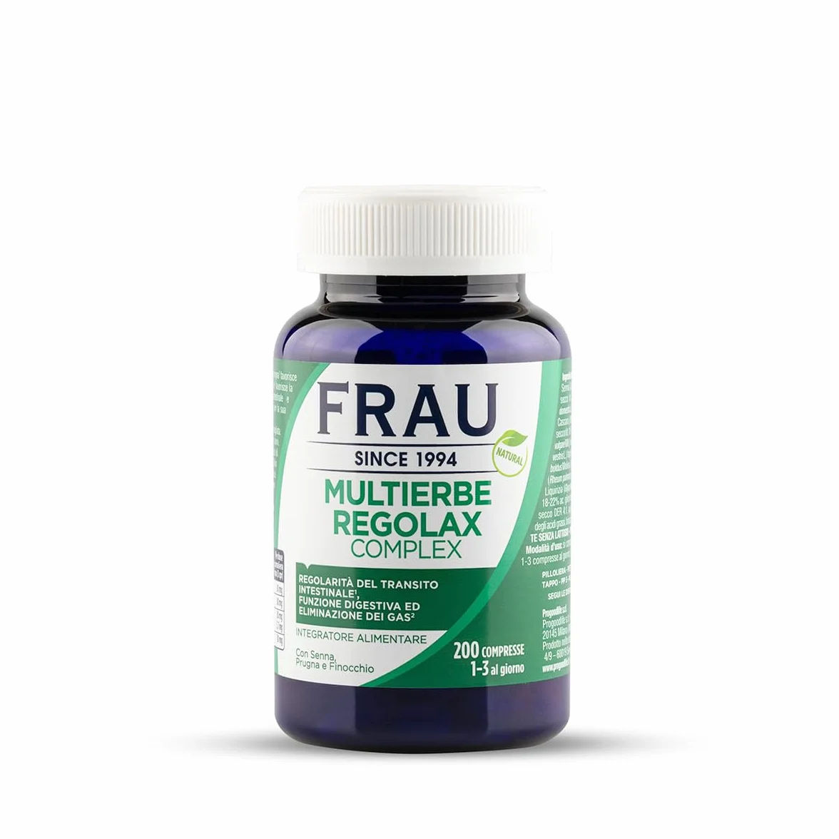 FRAU Multierbe Regolax Complex 200 Compresse 500 mg Integratore Alimentare Lassativo Forte Stitichezza