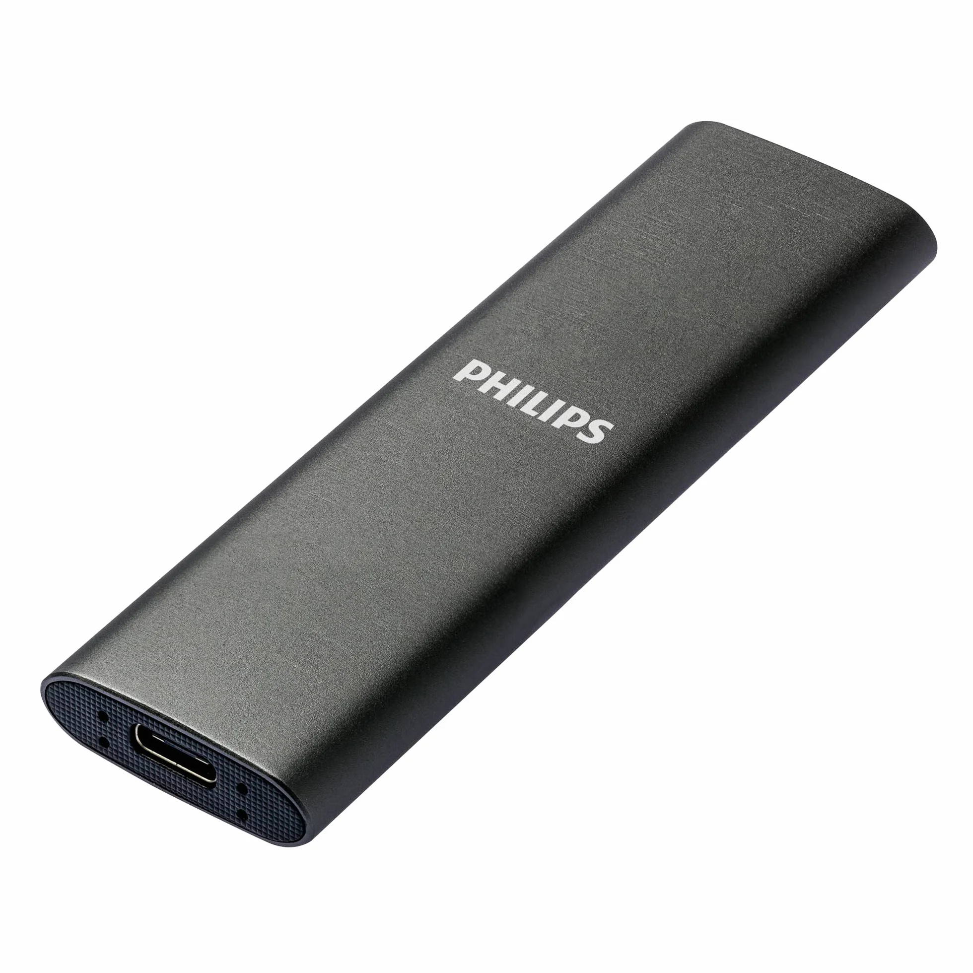 Philips SSD Portatile Esterno 1 TB - Ultra Slim SATA Ultra Speed USB-C, velocità di lettura fino a 540 MB/s, alluminio