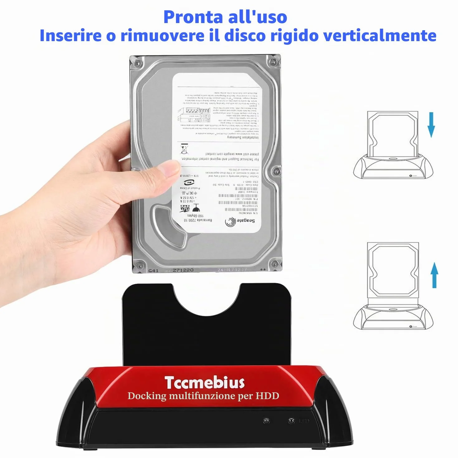 USB 2.0 Docking Station per Disco Rigido 2.5 3.5 Pollici IDE SATA Doppie Slot HDD Esterno