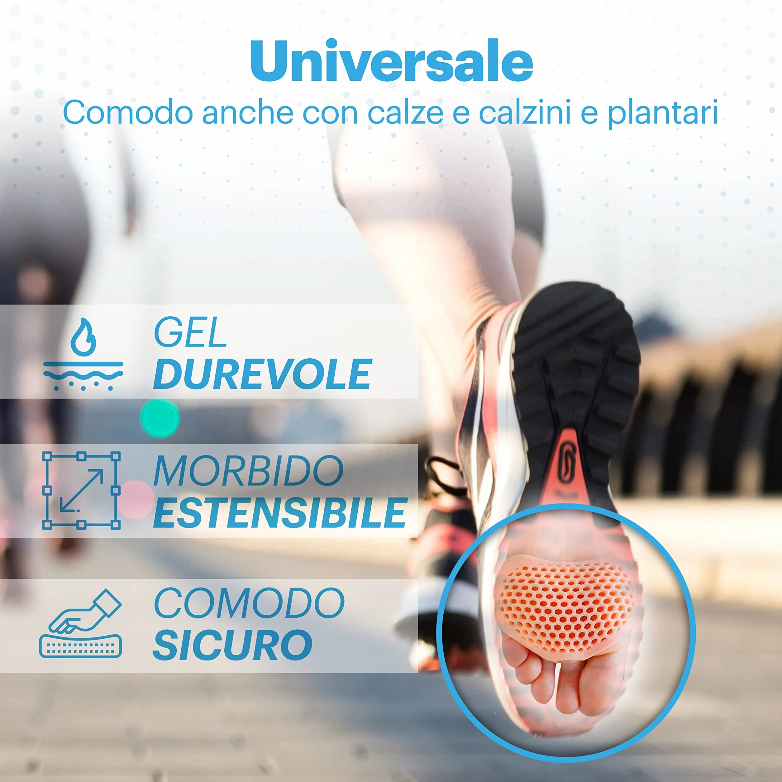 Cuscinetti Metatarsali in Gel per Avampiede Professionali 4 Pezzi Sollievo Dolori Vesciche