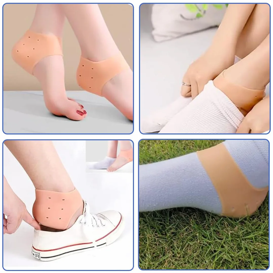 Protezione Talloniera in Silicone Traspirante per Scarpe Donna Uomo - Allevia Dolore Tallone Calli Vesciche