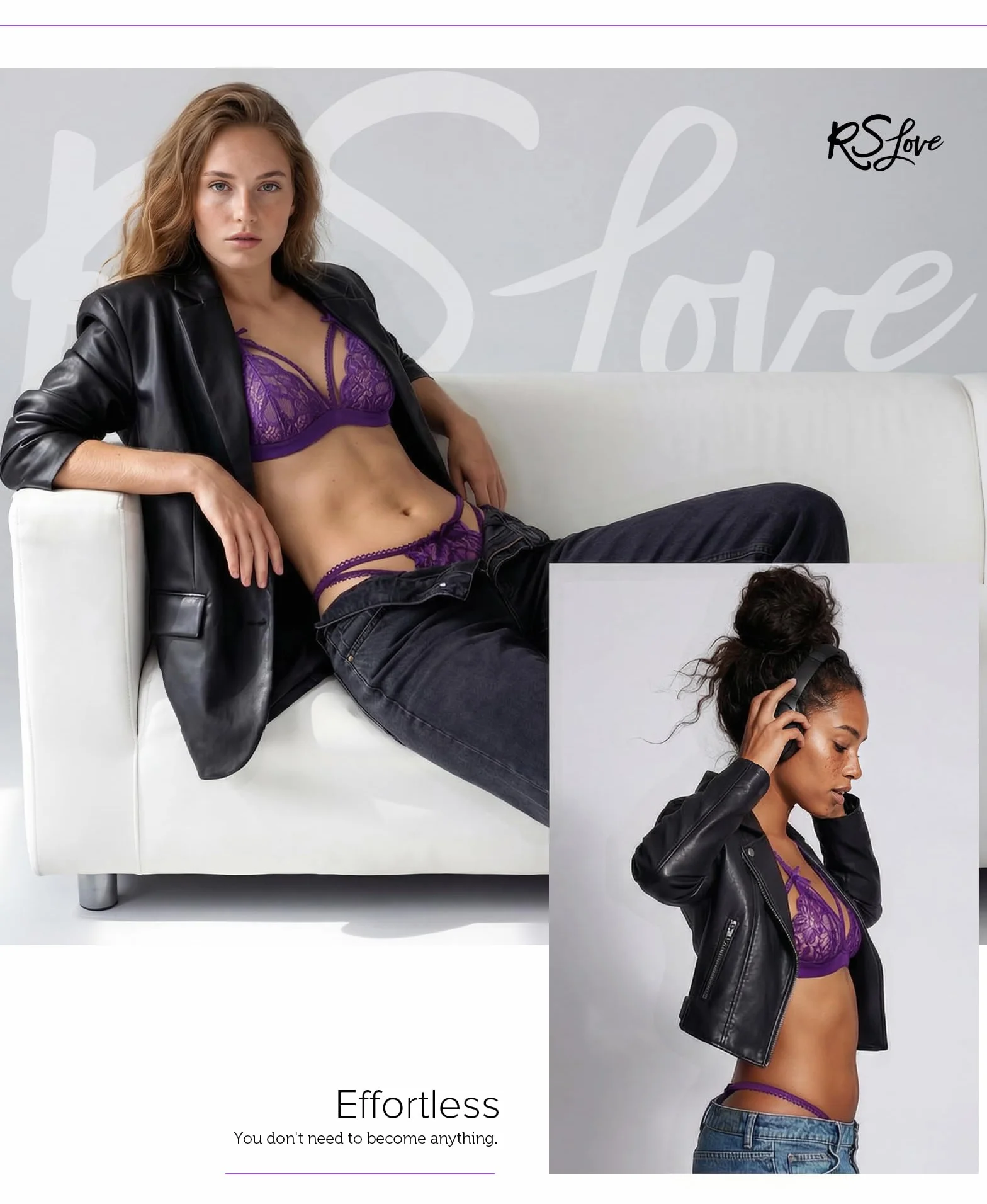 RSLOVE Completi Intimi da Donna con Reggicalze Body in Pizzo Teddy Babydoll 3 Pezzi