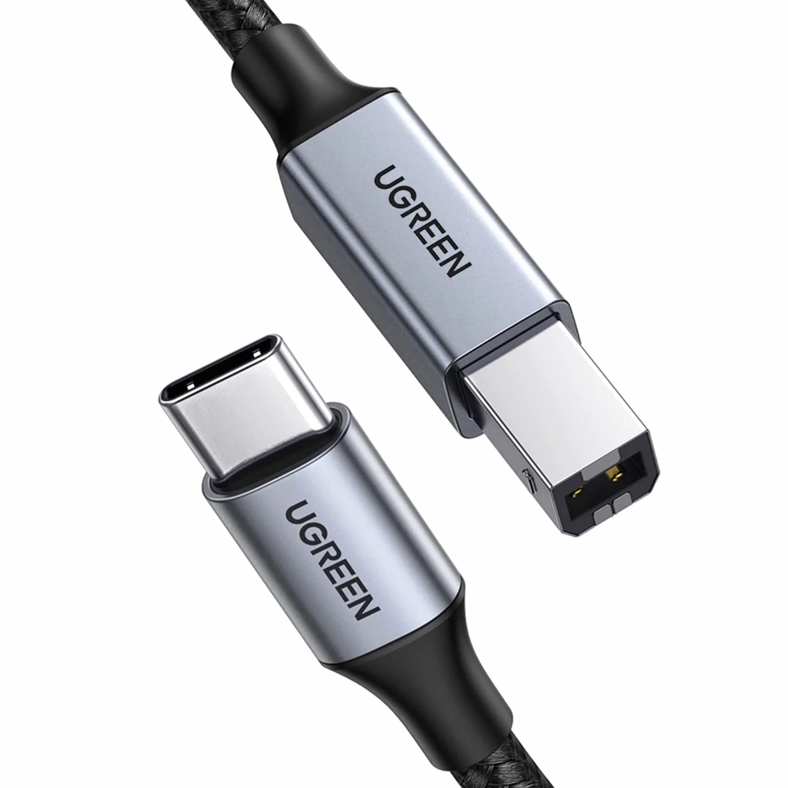 UGREEN Cavo Stampante Tipo C a USB B Nylon Printer Compatibile con MacBook Pro, iPad, ASUS, Acer per HP, Epson, Brother, Lexmark, Canon (1M)
