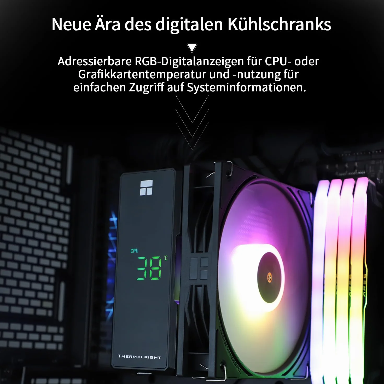 Thermalright Assassin X 120R - Raffreddatore digitale ARGB Black per CPU Top Cover, TL-P12-S PWM Quiet Fan CPU, supporto AM4/AM5, Intel LGA1851/1700/1150/1151/1200