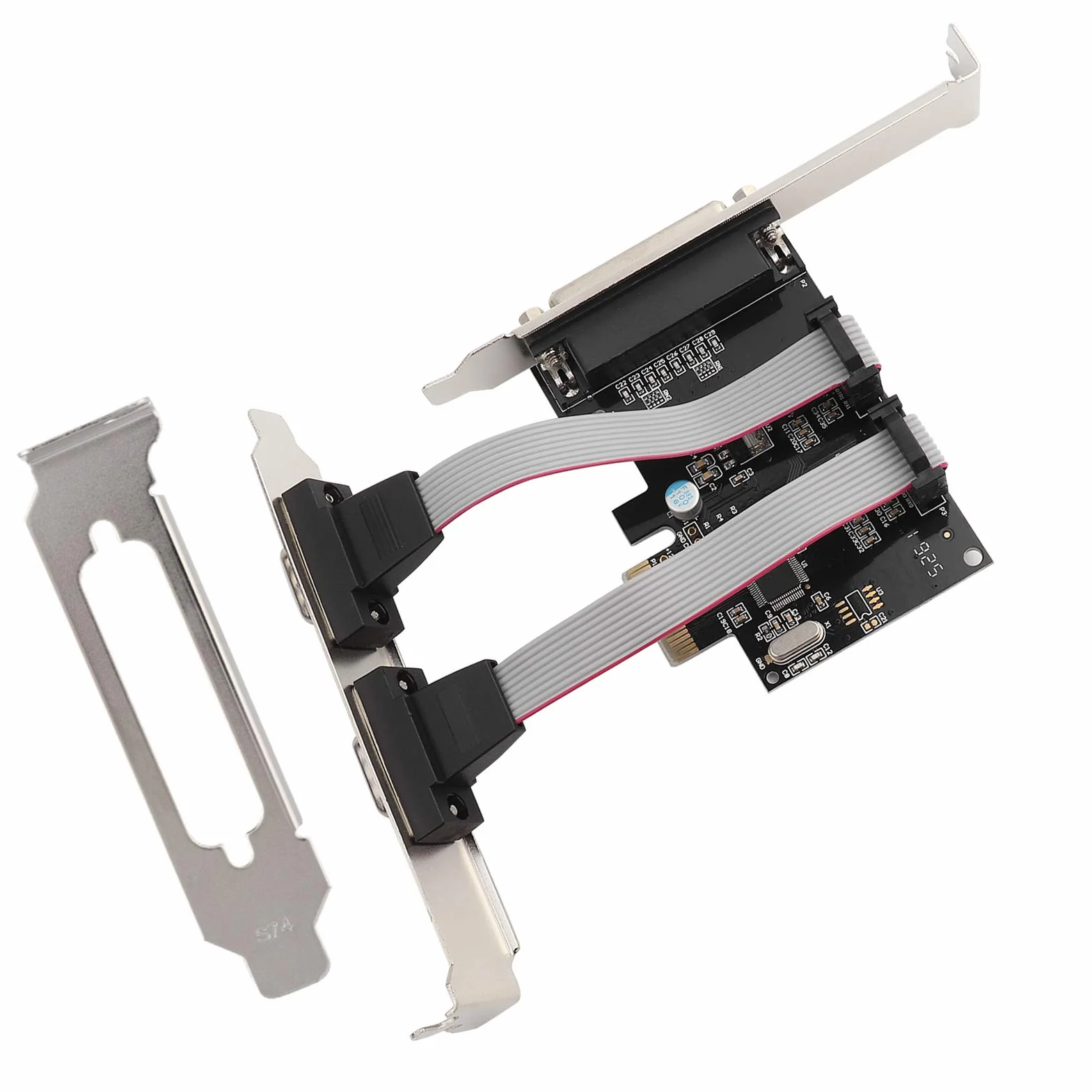 PCI E A 2 1 Scheda Porta Parallela per DOS LPT XP 2000 Scheda Seriale Porta LPT PCIE, Server della Riser per Desktop PCI Express, Schede Parallele