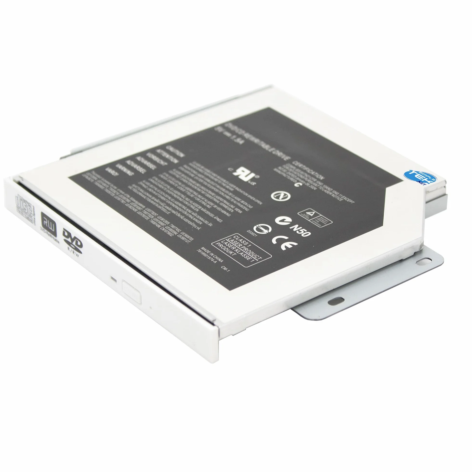 SIMPLETEK - Unità ottica interna masterizzatore Blu-ray slim 12,7 mm Serial ATA - lettore/masterizzatore BD DVD CD bianco con mascherina e staffe