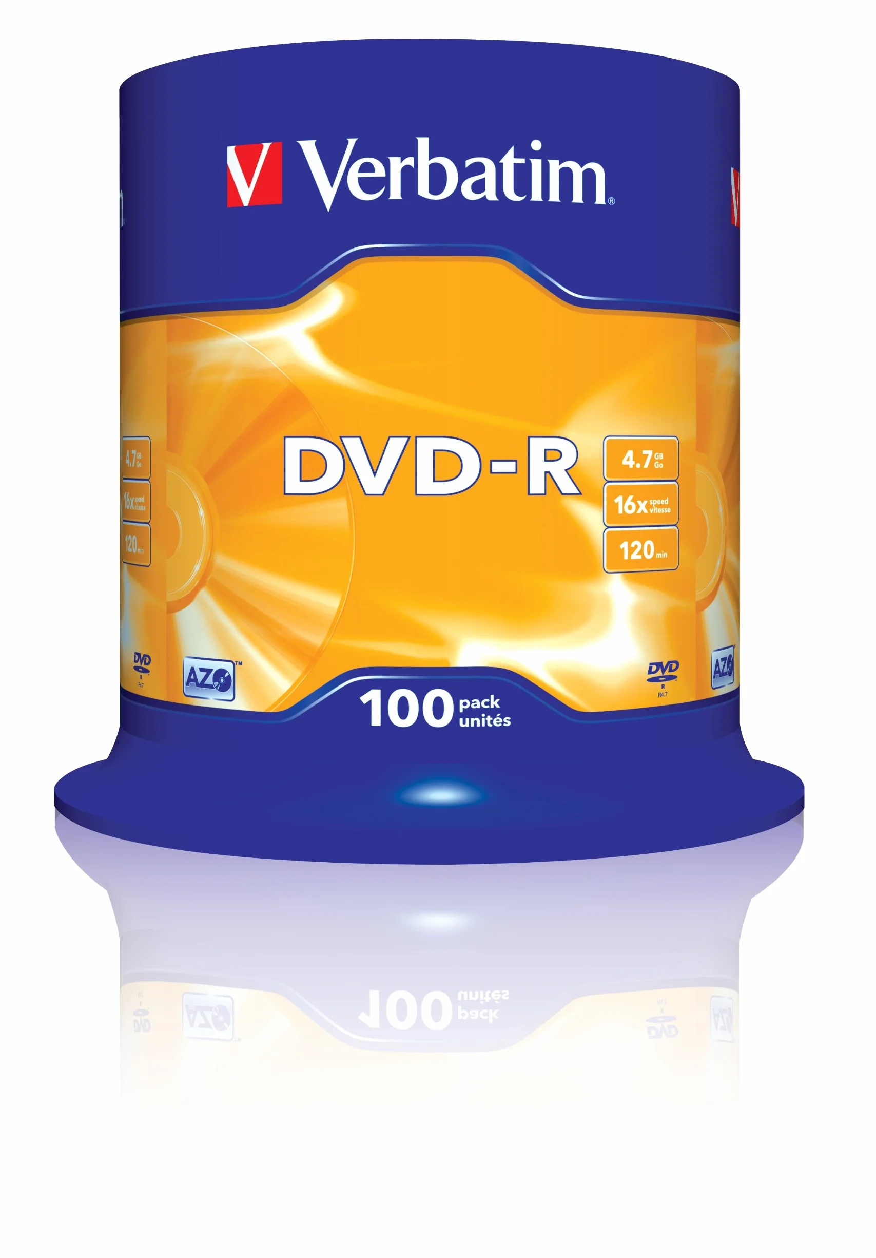 Verbatim DVD-R 16x Speed, Confezione da 100