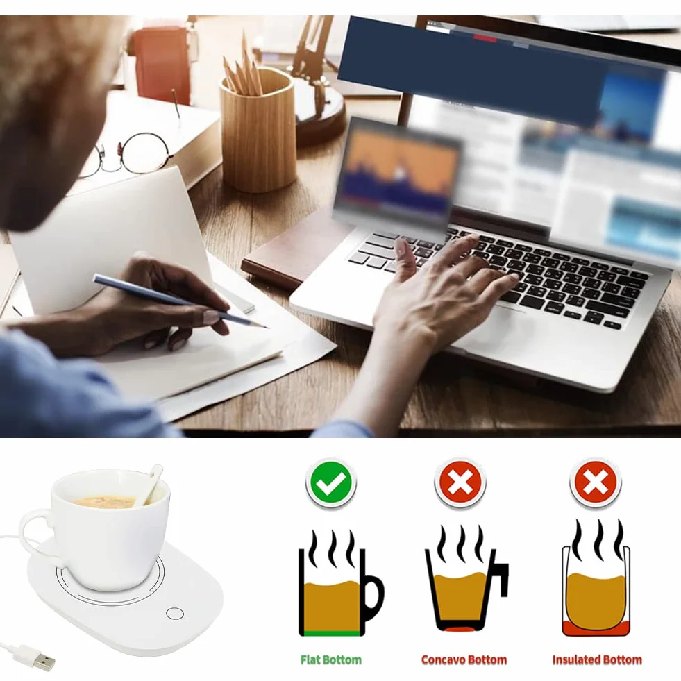 TUKNON Scalda Tazza USB,Scalda Tazza,Scaldatazze da Caffè,Scalda Bevande,Sottobicchiere Elettrico,Ldeale per la Stagione Invernale, per caffè,Latte,tè,Acqua,Regalo di Natale,Regalo di Capodanno