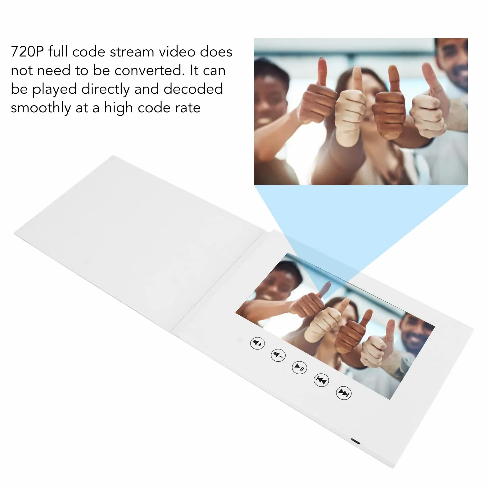 Biglietto D'auguri Video, Brochure Video Elettronica con Schermo LCD, Biglietto D'auguri Digitale, per Regalo di Compleanno Festa del papà Festa della Mamma Anniversario di Natale (7 pollici 1500 mAh)
