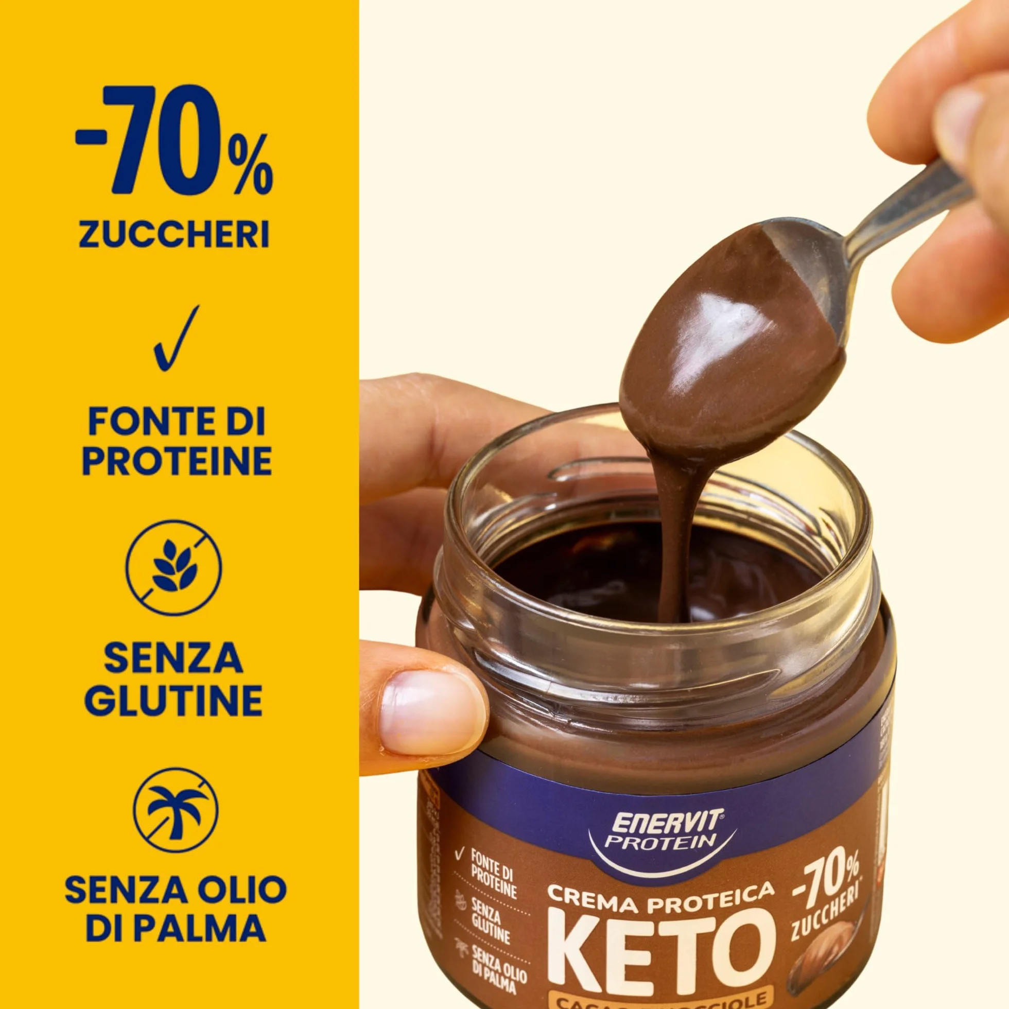 Enervit Protein Cream Keto Cacao e Nocciole Crema Proteica Spalmabile 180gr